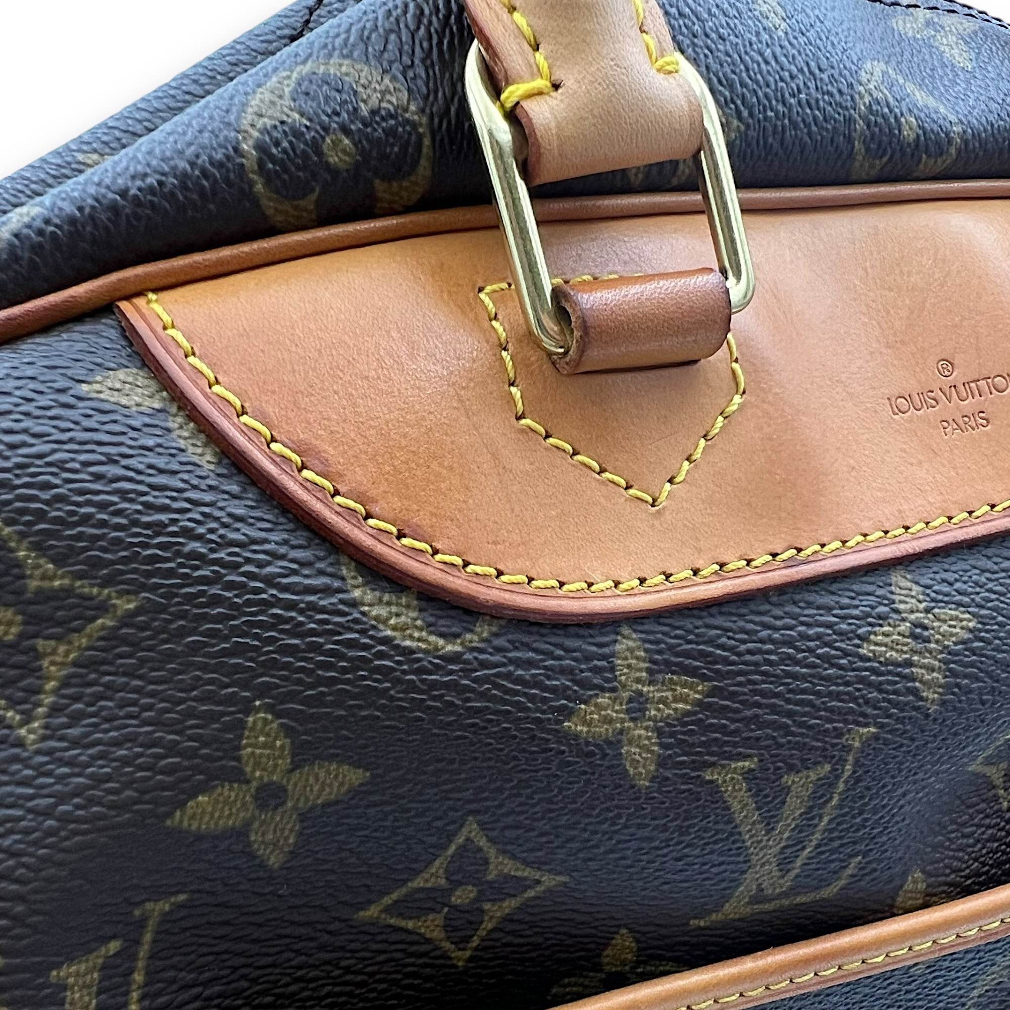 Trouville Top Handle Bag Brown in Monogram Coated Canvas, Gold hardware - Image 9