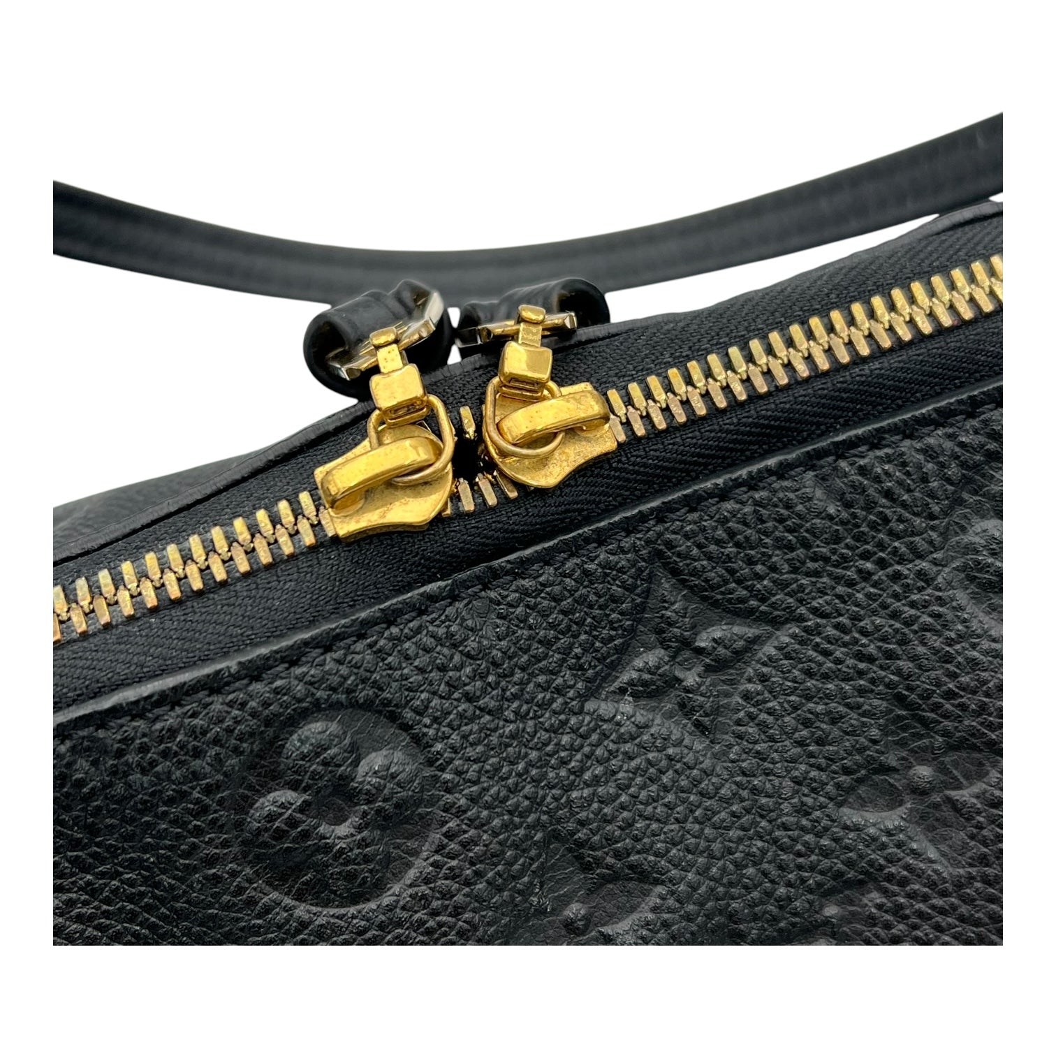 Ponthieu Black Top Handle Bag in Monogram Empreinte Leather, Gold hardware - Image 10