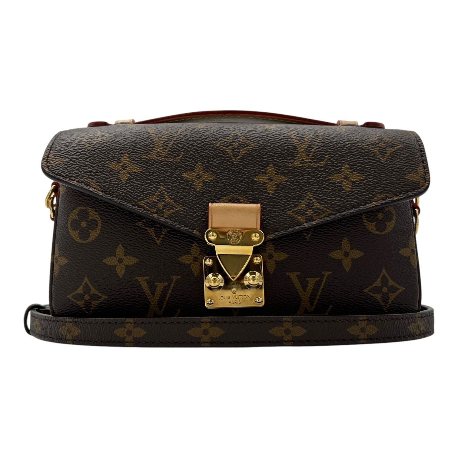 Metis East West Brown Crossbody Bag in Monogram Coated Canvas, Gold hardware - Image 10
