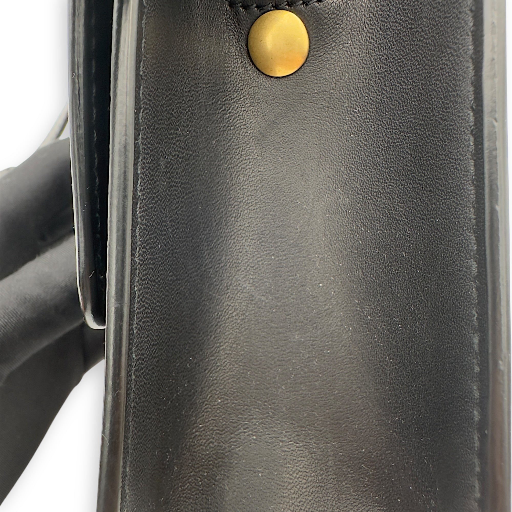 Kaia Crossbody Bag Black in Calfskin, Gold hardware - Image 11