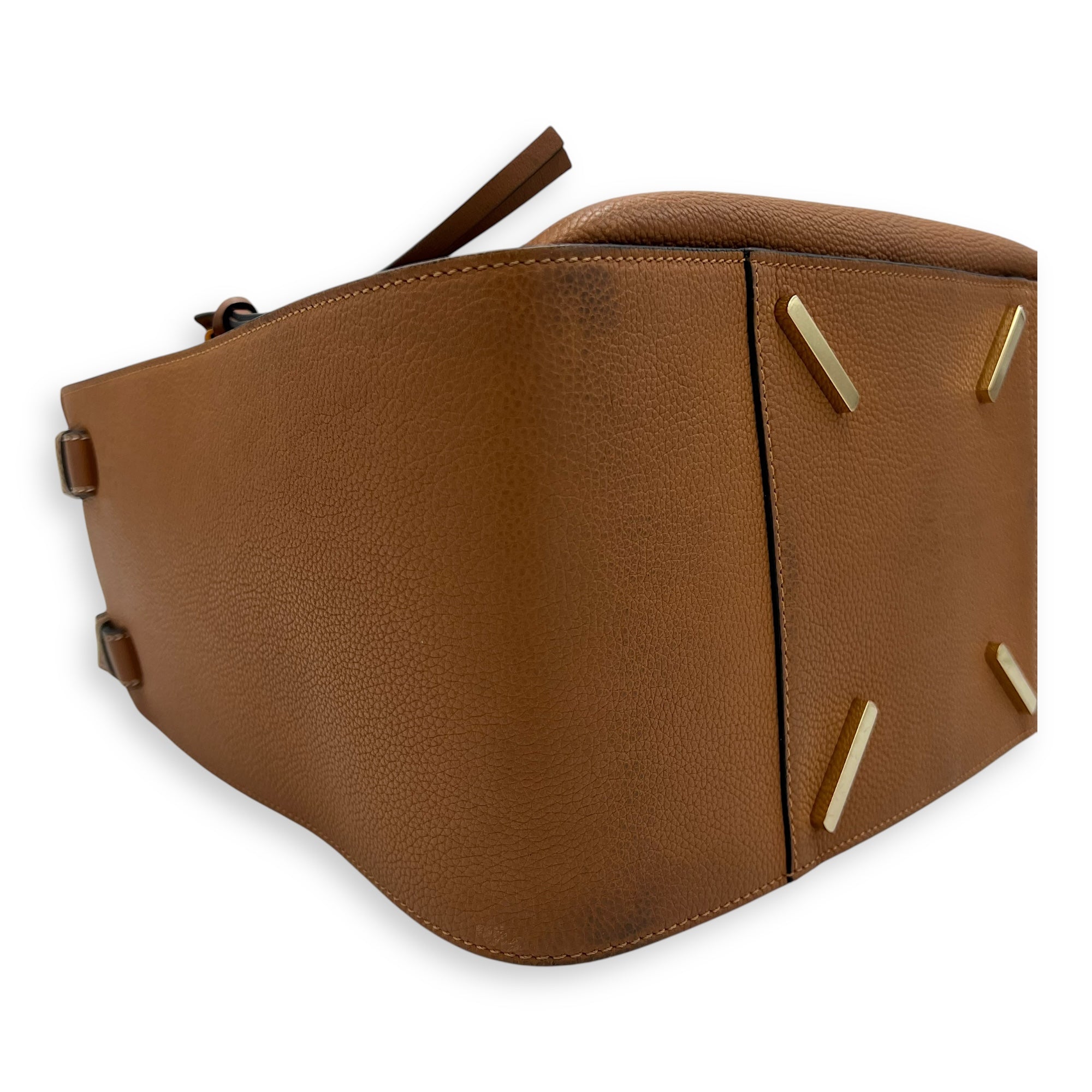 Hammock Medium Brown Shoulder Bag in Calfskin, Gold hardware - Image 9