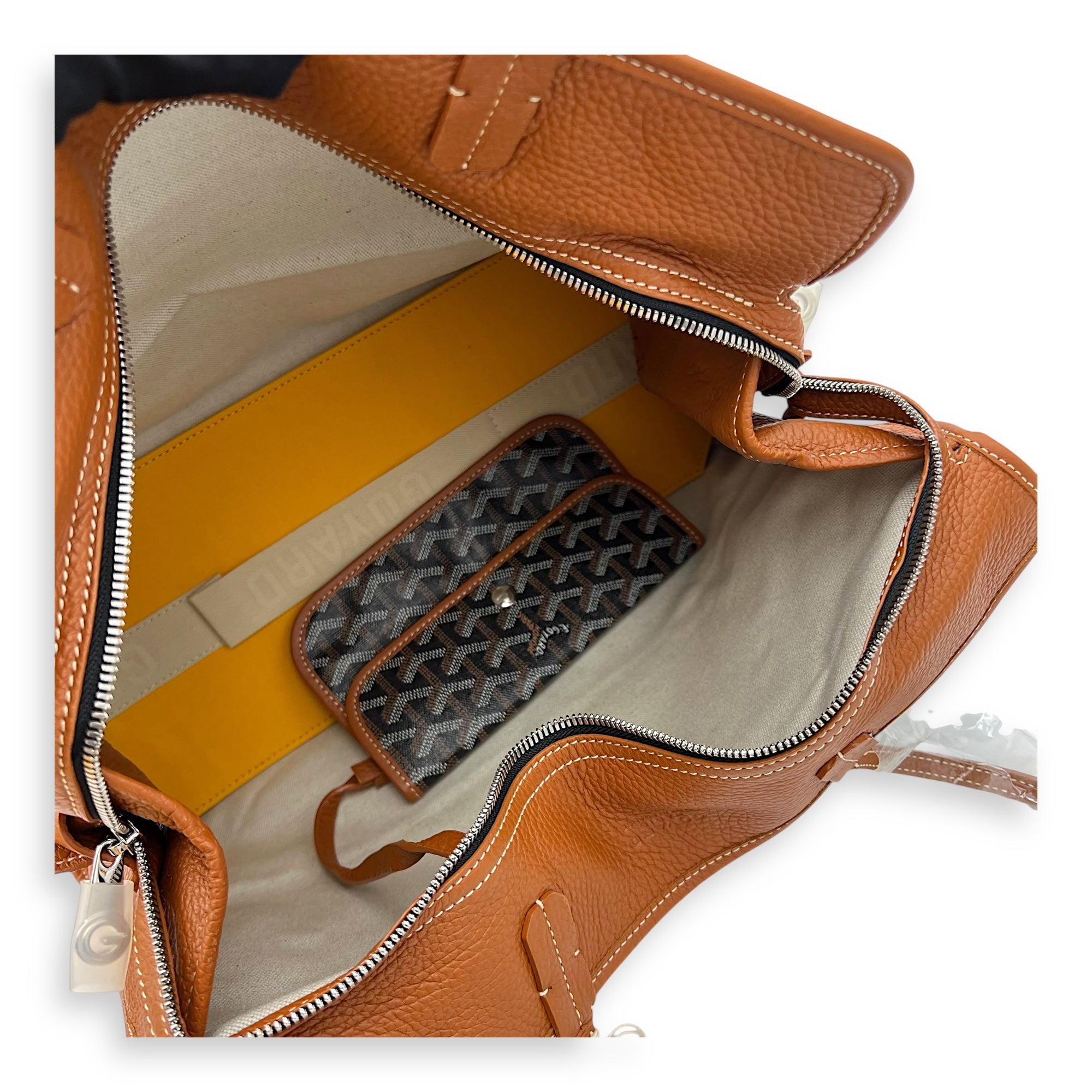 Hardy PM Brown Tote Bag in Coated Canvas, Silver hardware - Image 11