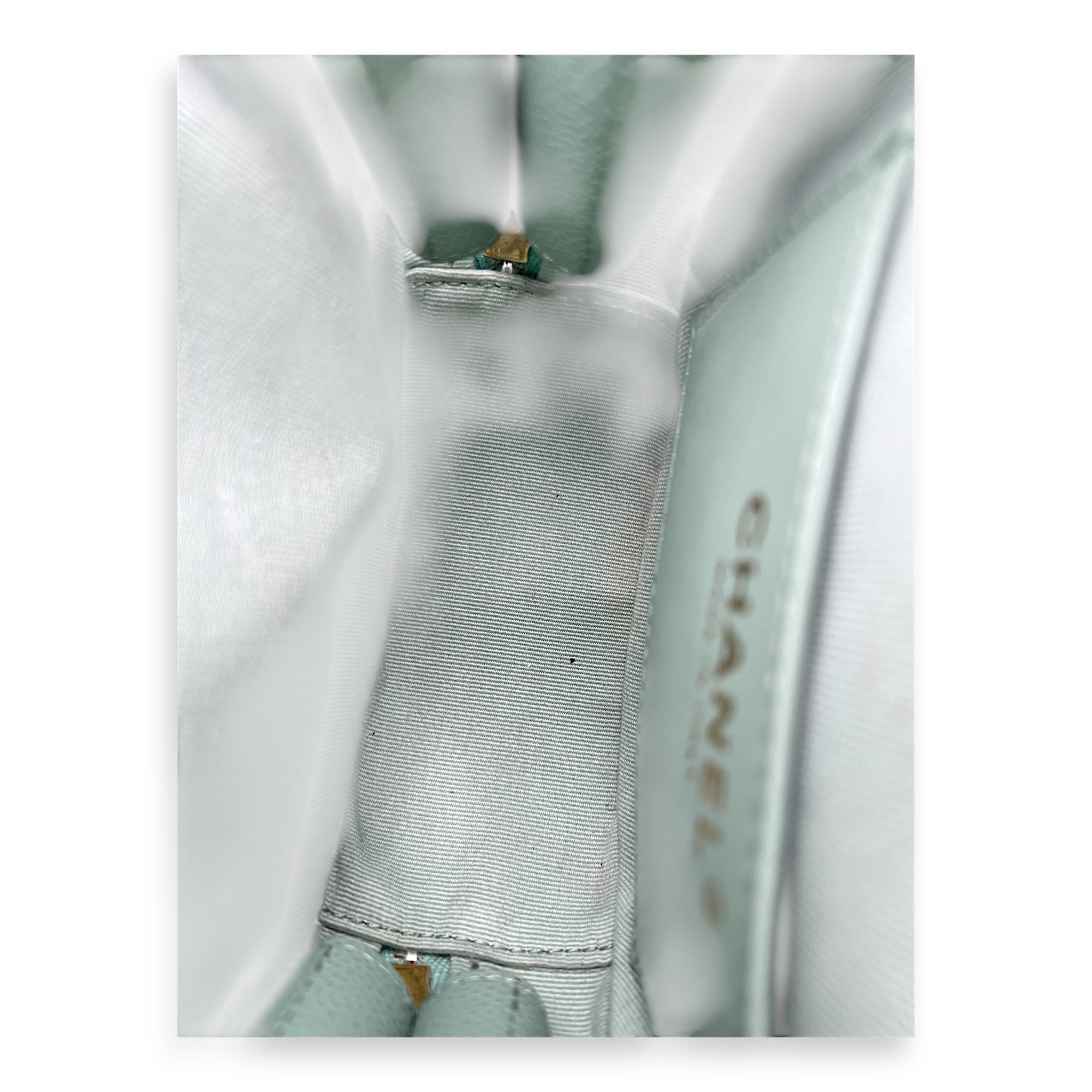 CC Top Handle Bag Green in Caviar Leather, Gold hardware - Image 12