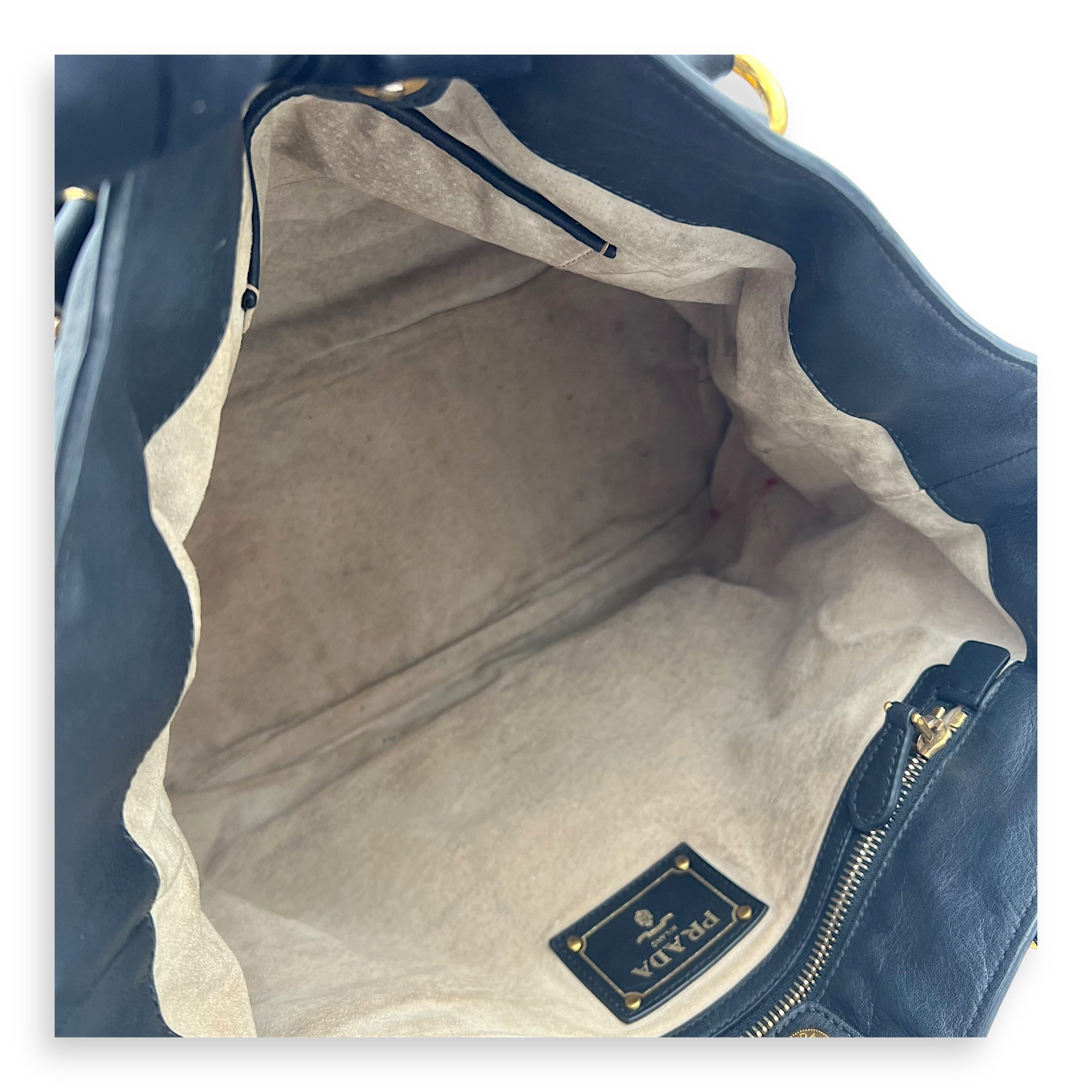 Logo Top Handle Bag Black in Calfskin, Gold hardware - Image 13