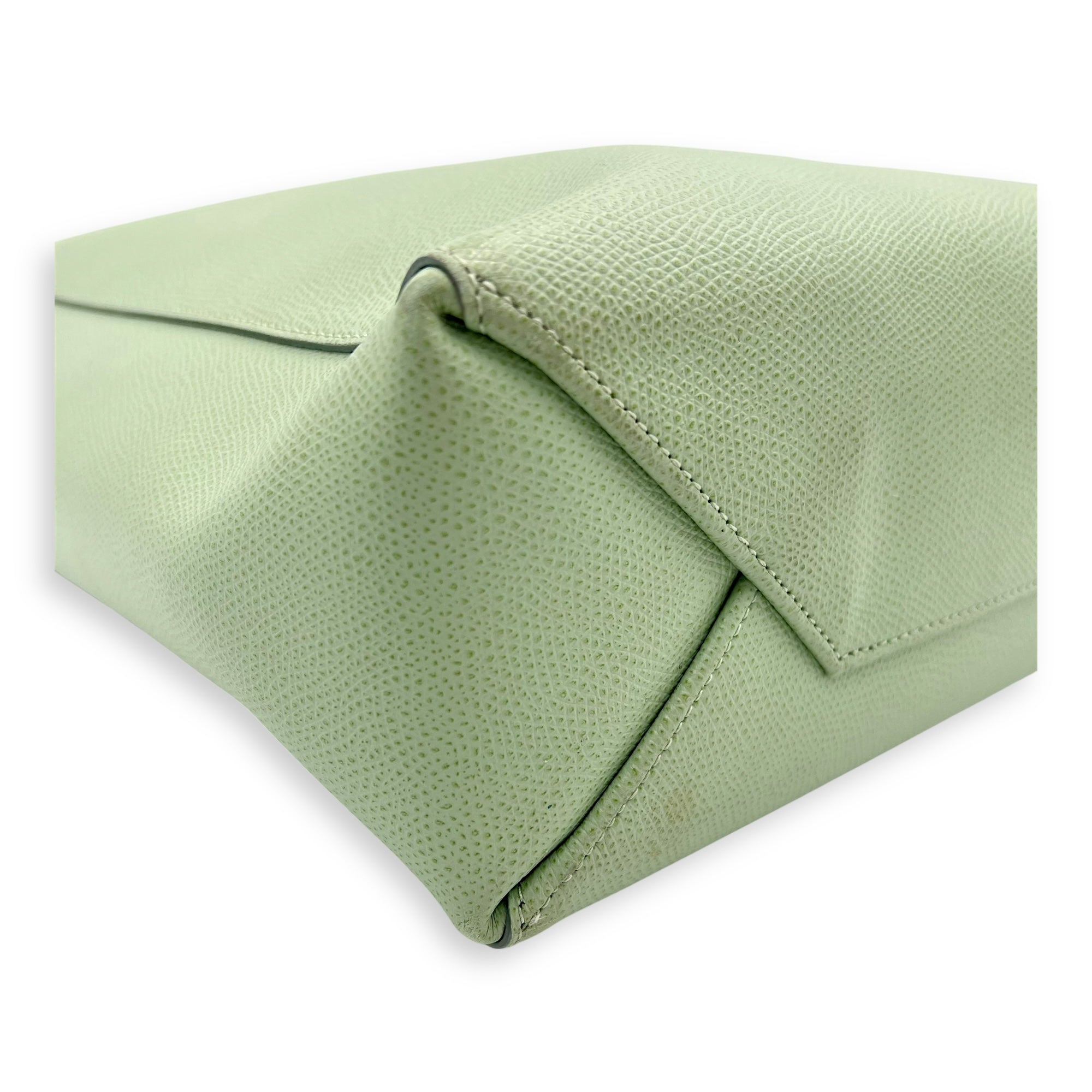 Cabas Green Tote Bag in Calfskin, Gold hardware - Image 11