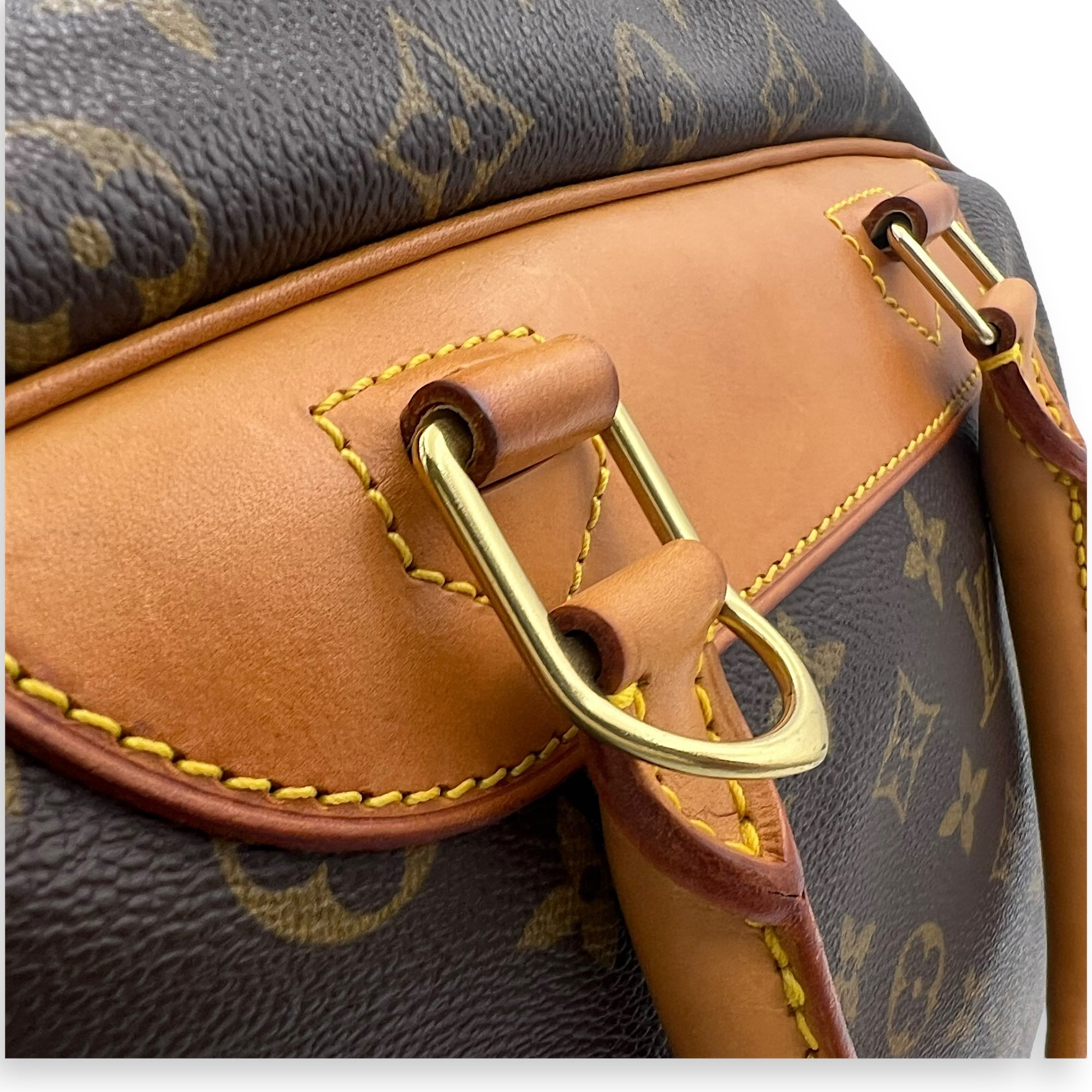 Trouville Top Handle Bag Brown in Monogram Coated Canvas, Gold hardware - Image 14