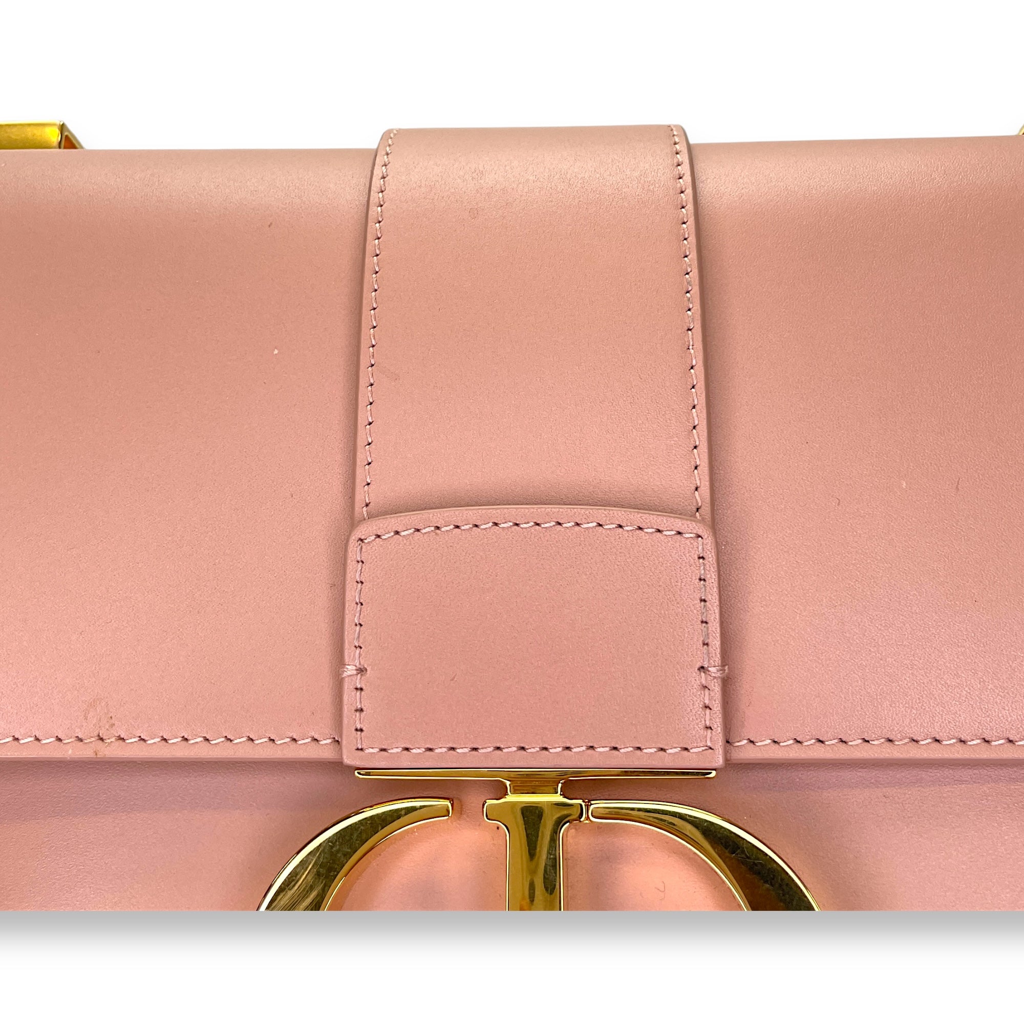 30 Montaigne Medium Pink Crossbody Bag in Calfskin, Gold hardware - Image 8