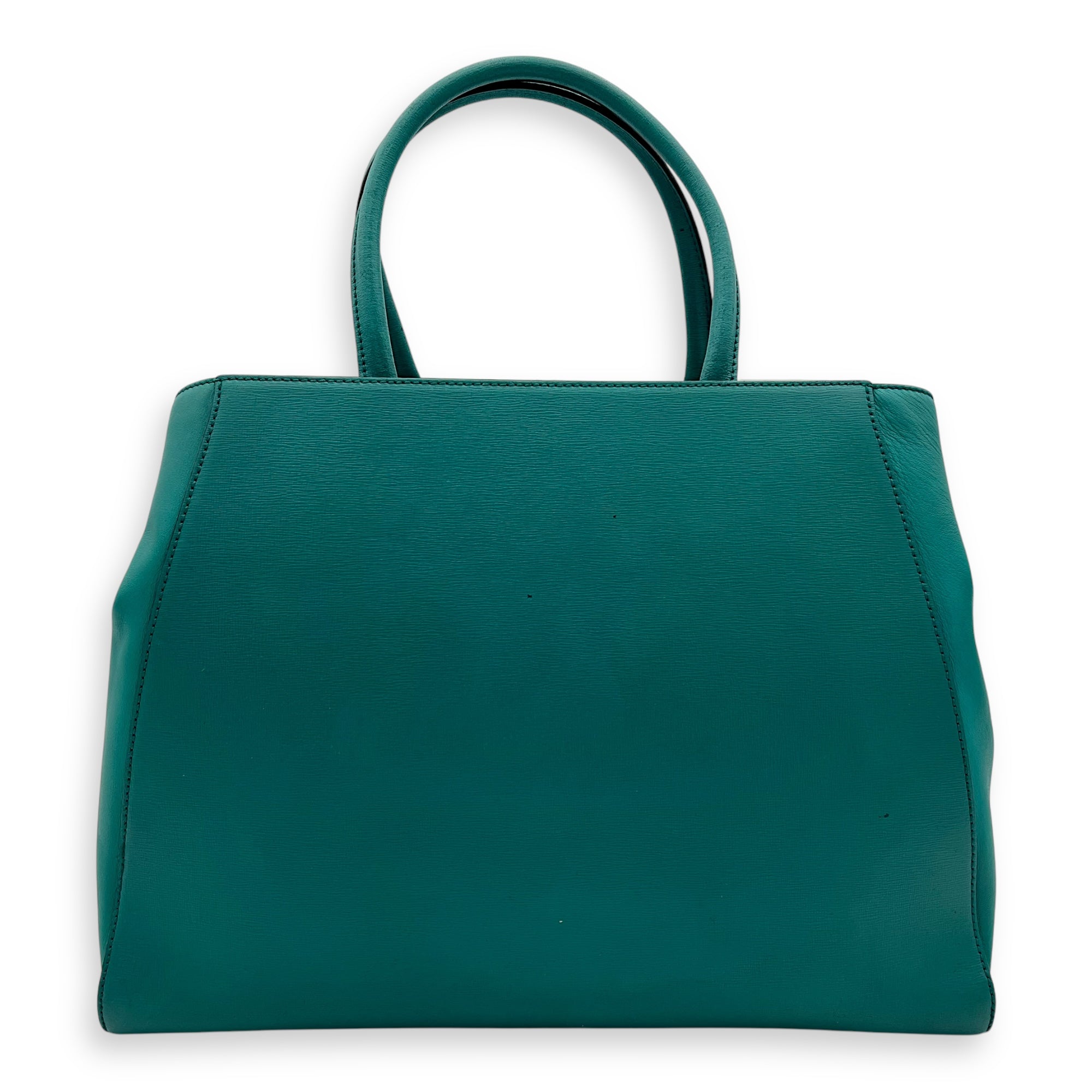 2 jours Top Handle Bag Medium Blue in Calfskin, Silver hardware - Image 3