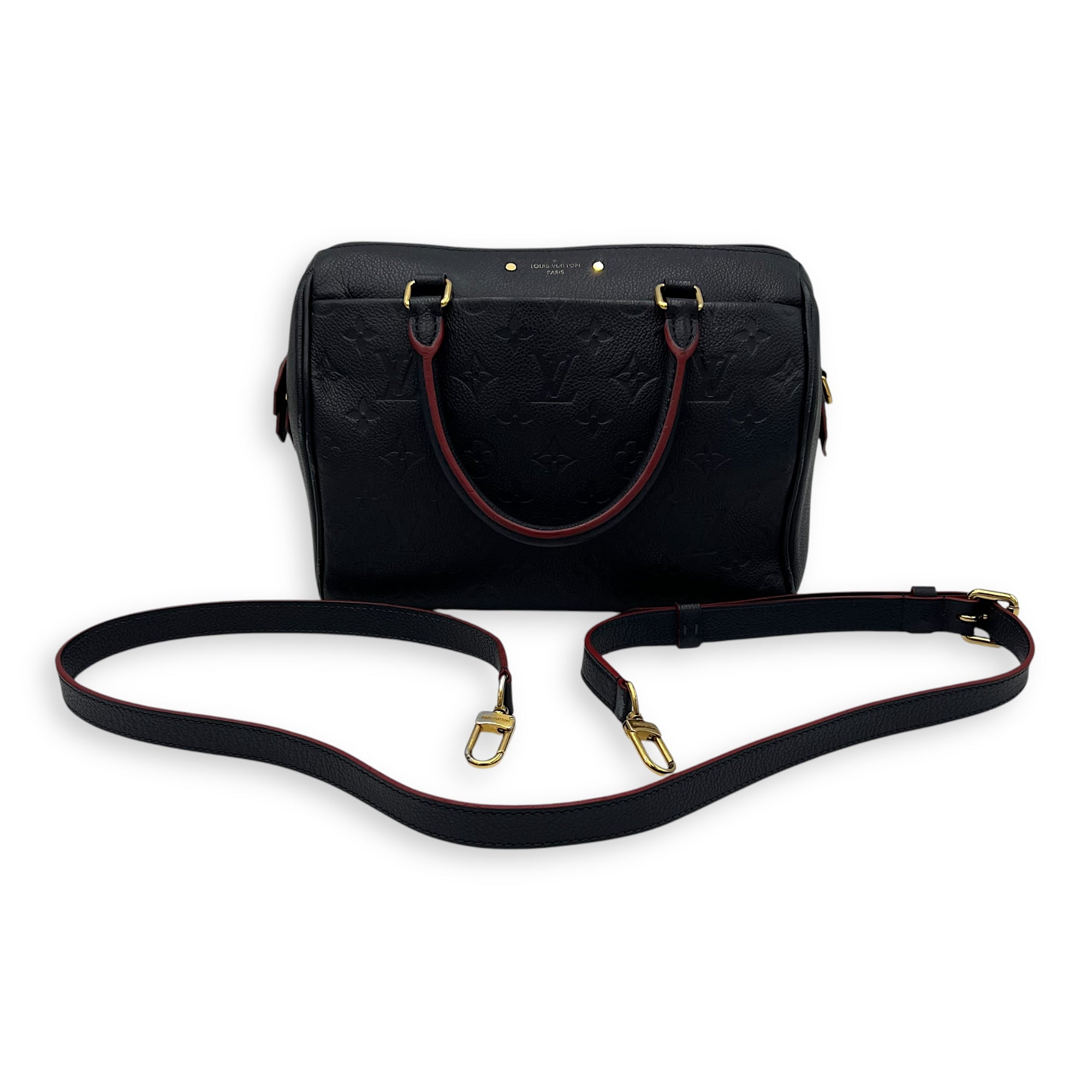 Speedy Top Handle Bag Blue in Empreinte Leather, Gold hardware - Image 29