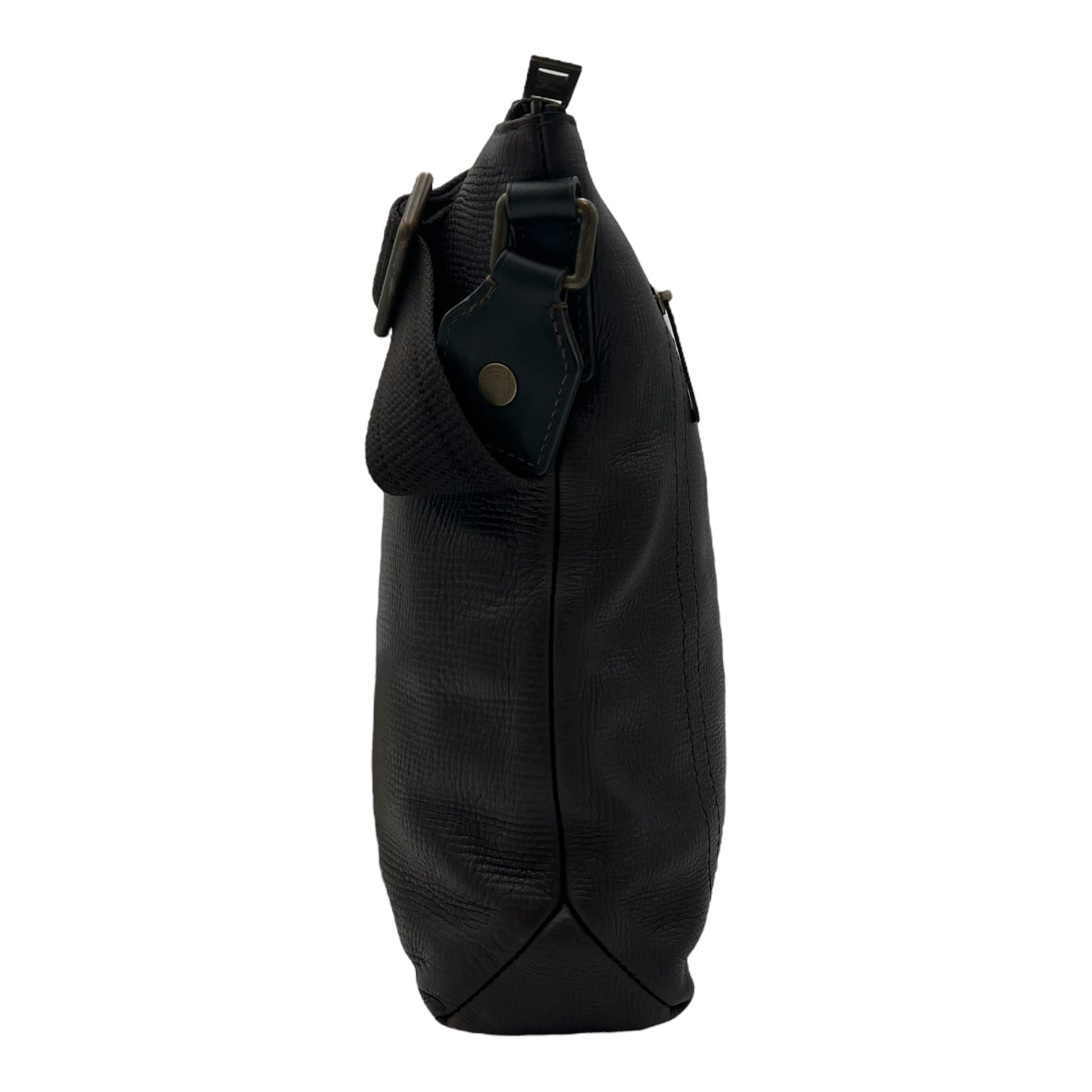 Utah Crossbody Bag Brown in Taiga Leather, Brushed Gold hardware - Image 4