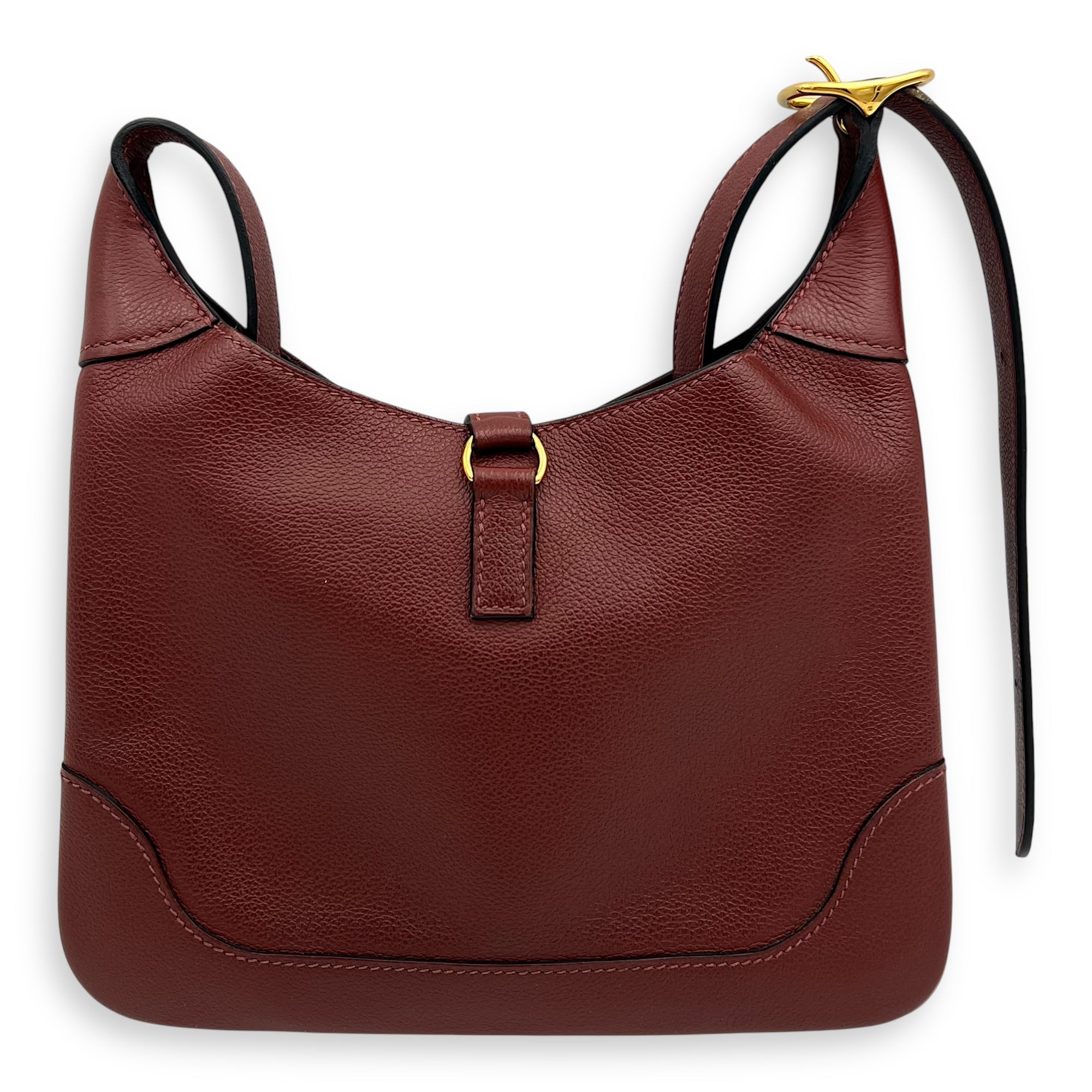 Trim Duo 24 Rouge H Shoulder Bag in Evercolor, Gold hardware - Image 3