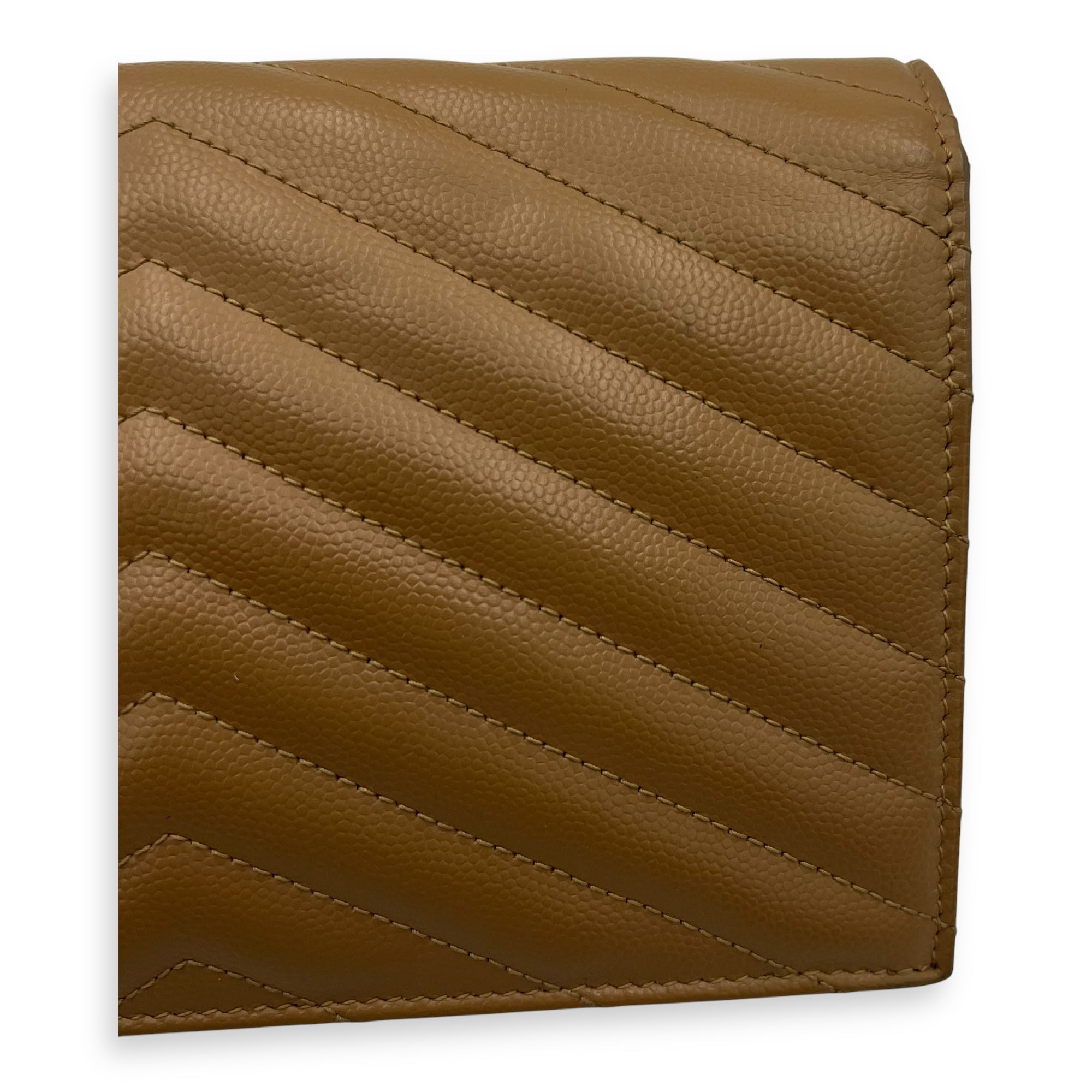 Cassandre Wallet On Chain Beige in Calfskin, Gold hardware - Image 10