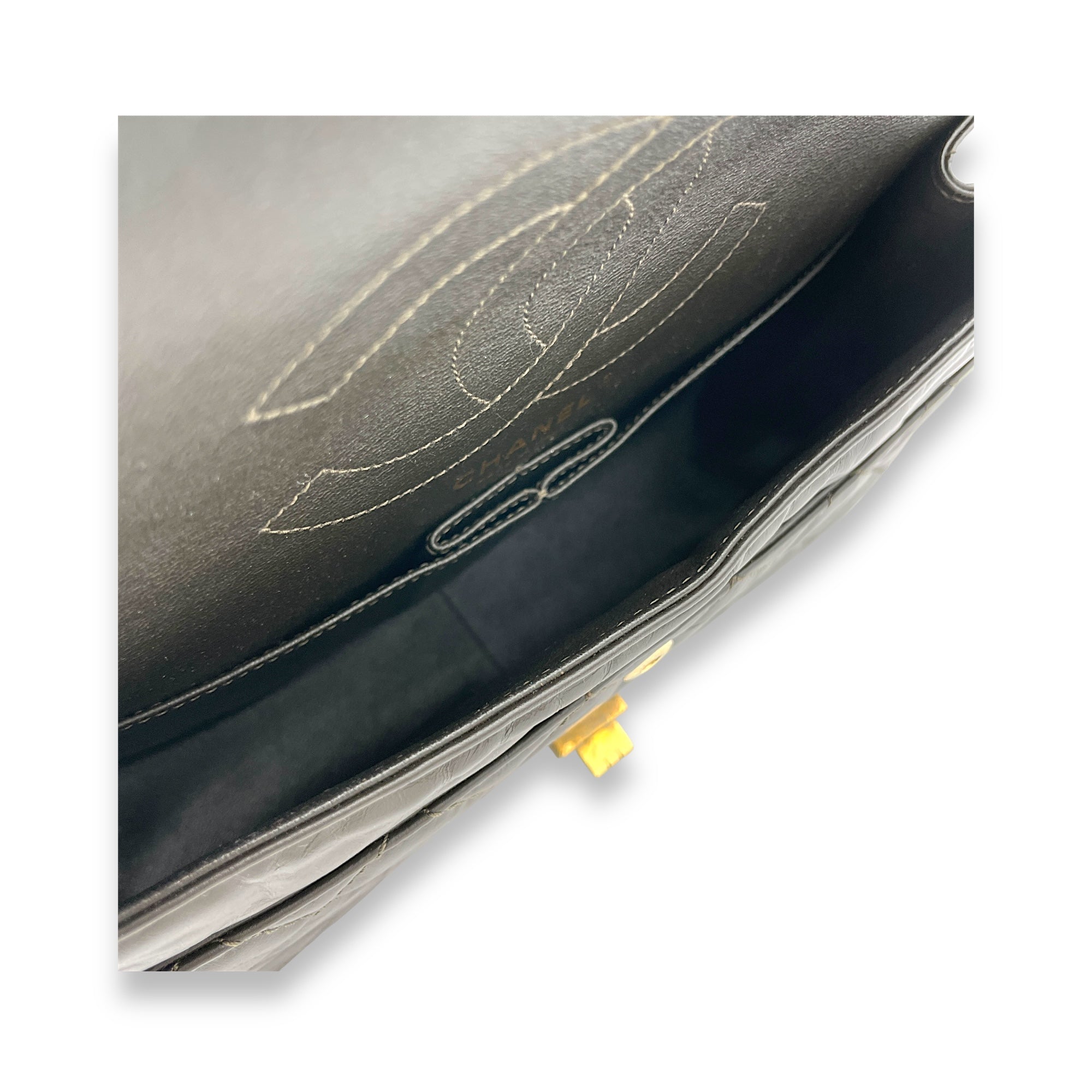 2.55 Brown Shoulder Bag in Calfskin, Gold hardware - Image 12