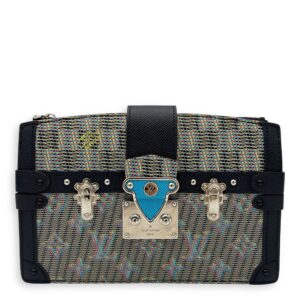 Trunk Clutch Crossbody Bag in Monogram Calfskin, Silver hardware