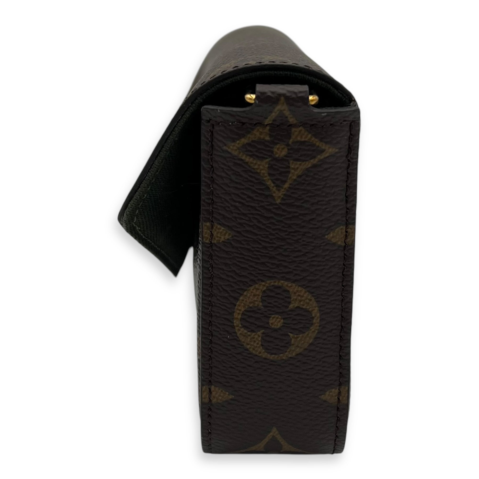 Felicie Strap & Go Brown Crossbody Bag in Monogram Coated Canvas, Gold hardware - Image 5