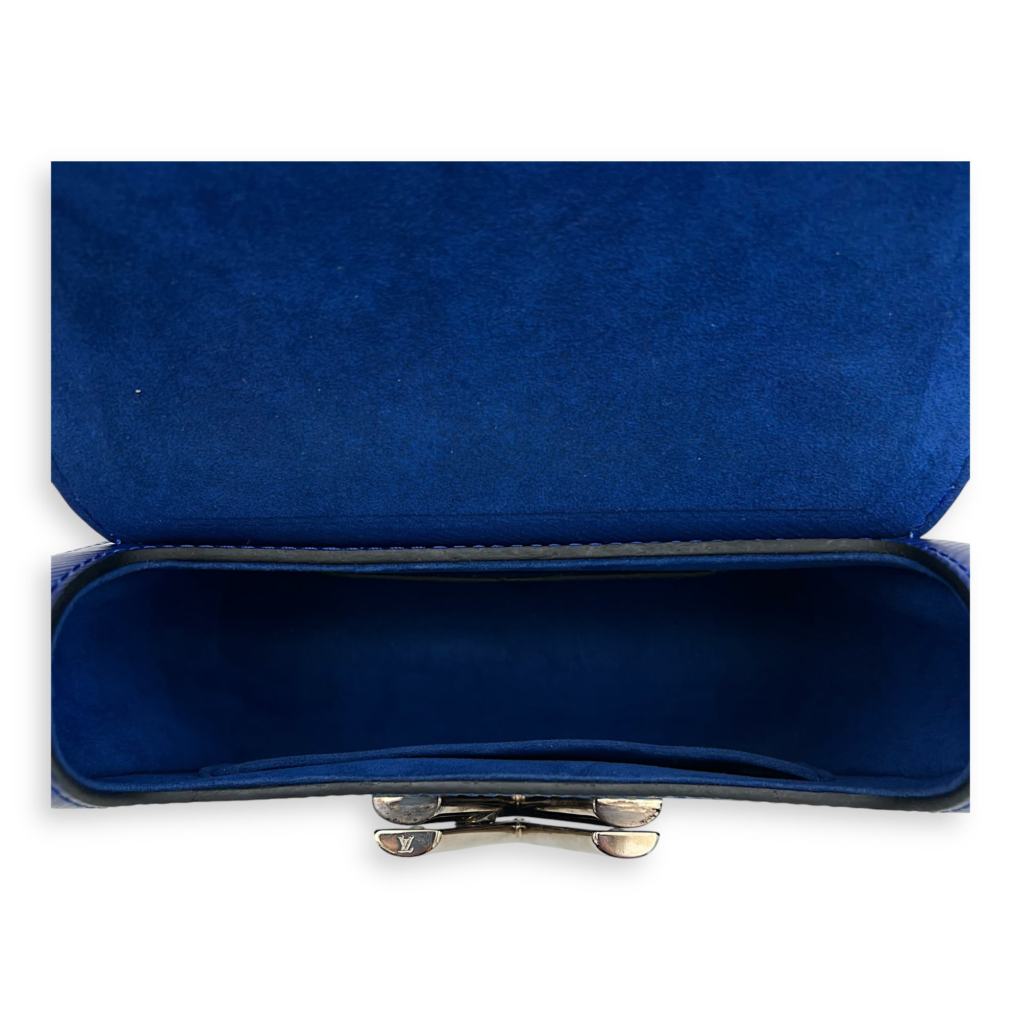 Twist PM Blue Shoulder Bag in Epi Leather, Gold hardware - Image 7