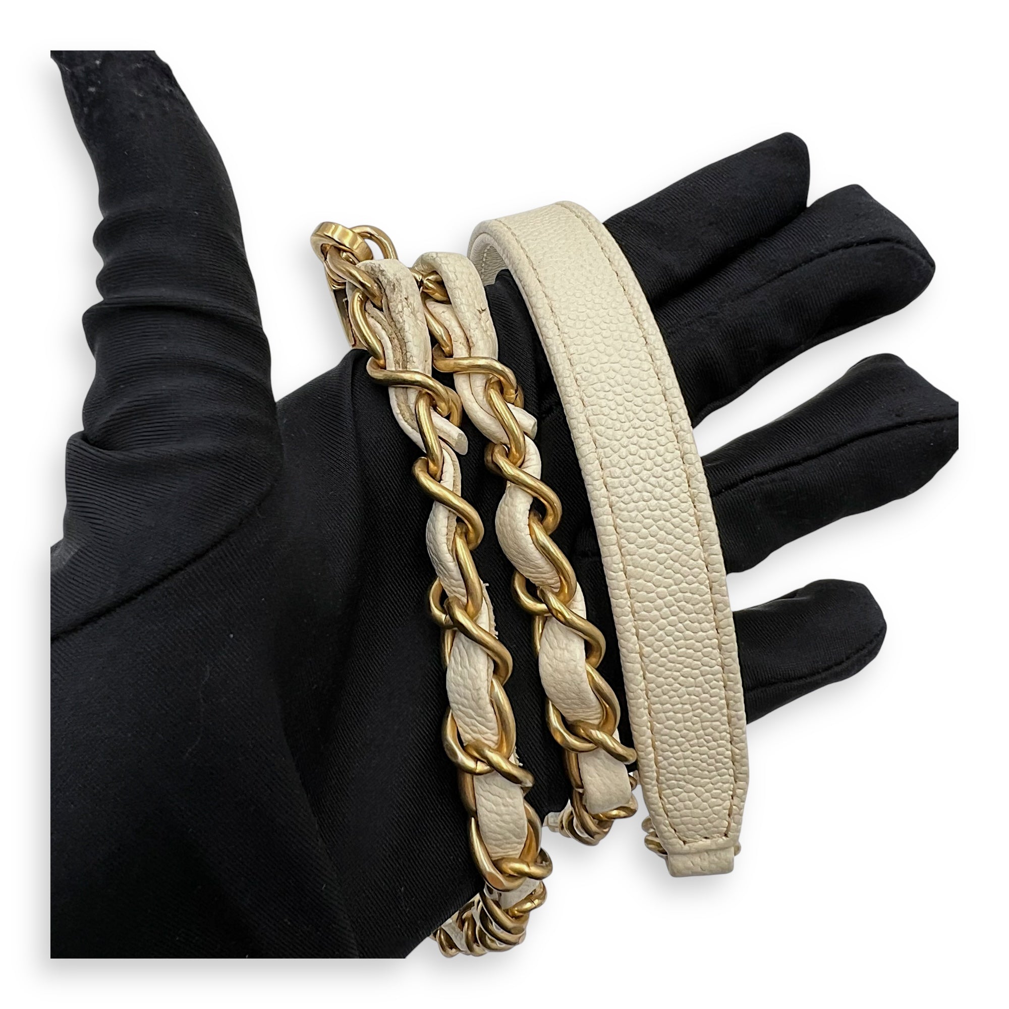 Coco Medium Top handle bag in Caviar leather, Gold Hardware - Image 10