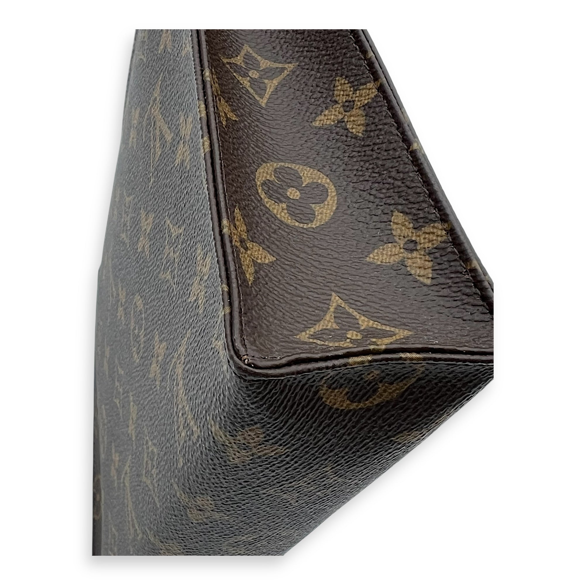 Pochette Pouch Brown in Monogram Coated Canvas, Gold hardware - Image 8