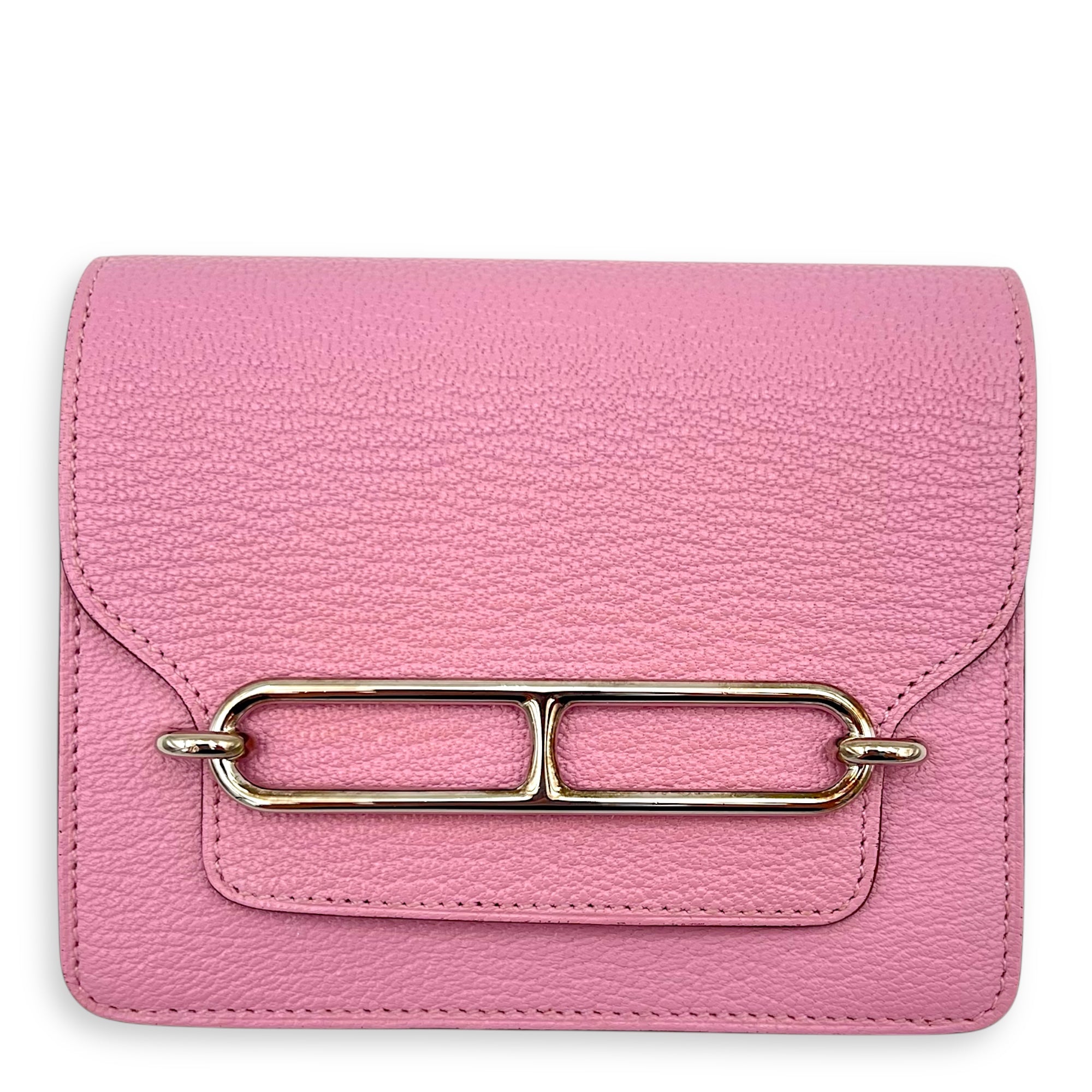 Roulis Slim Pink in Chevre Leather, Palladium hardware