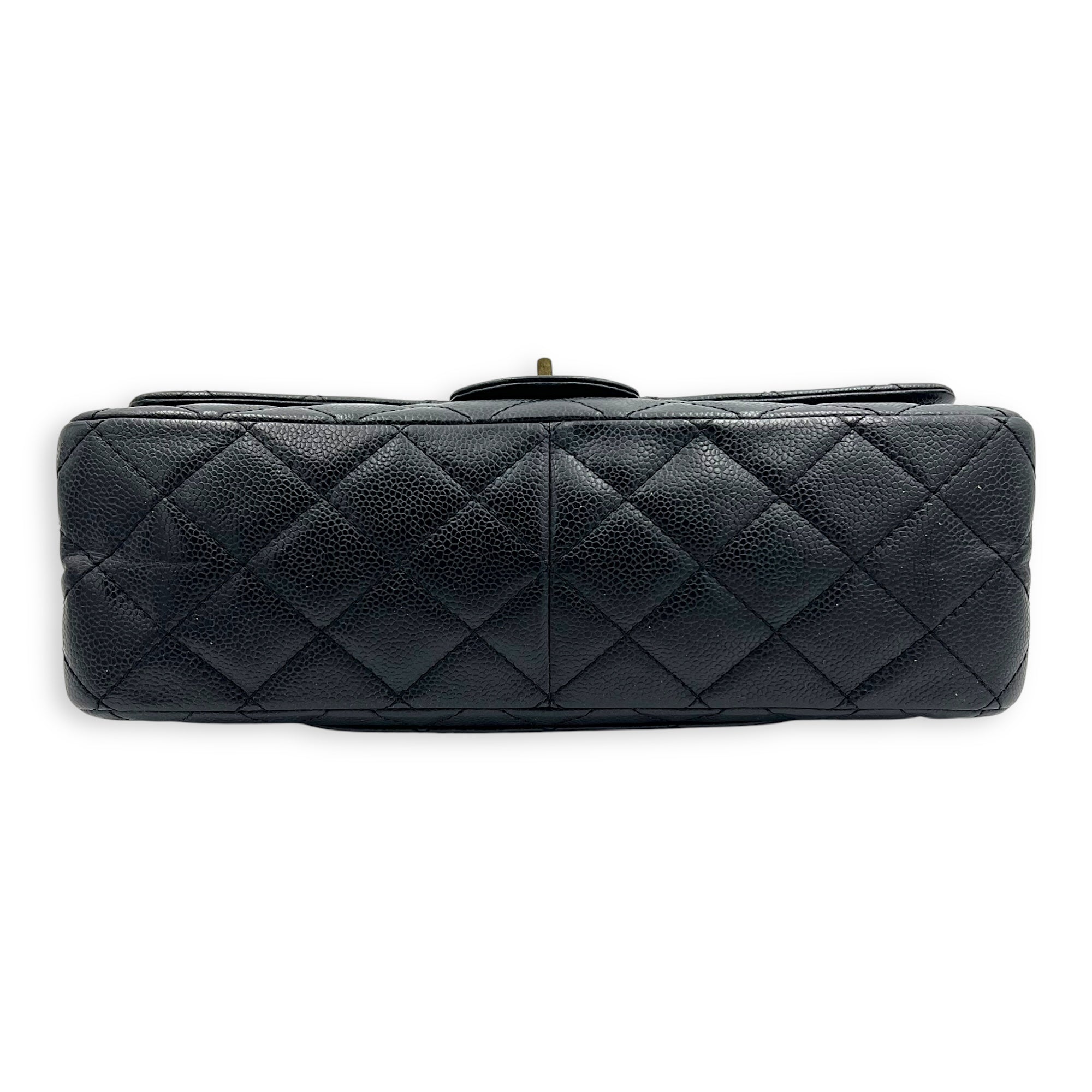 2.55 Shoulder Bag Black in Caviar Leather, Gold hardware - Image 6