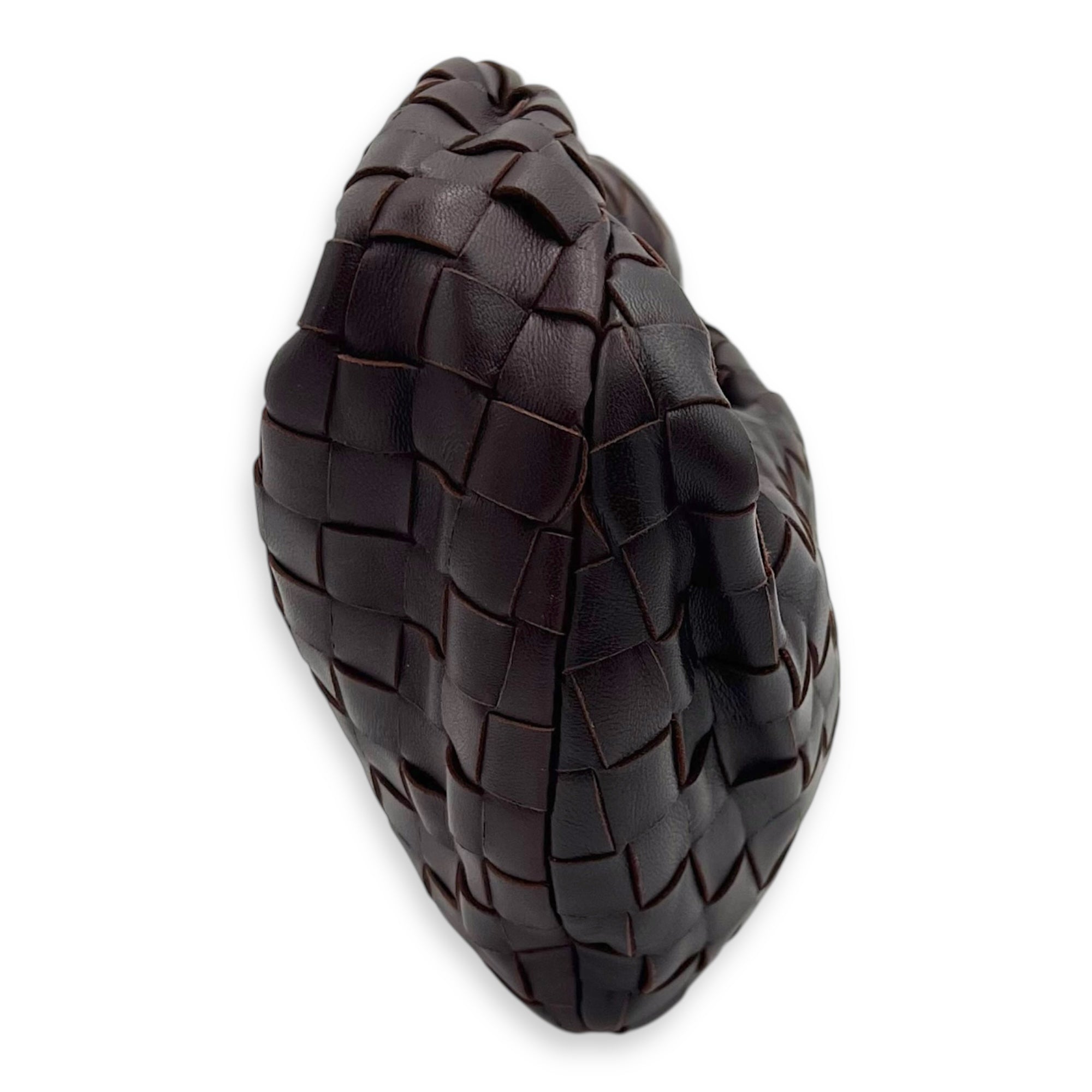 Jodie Clutch maroon in Calfskin, Gold hardware - Image 4