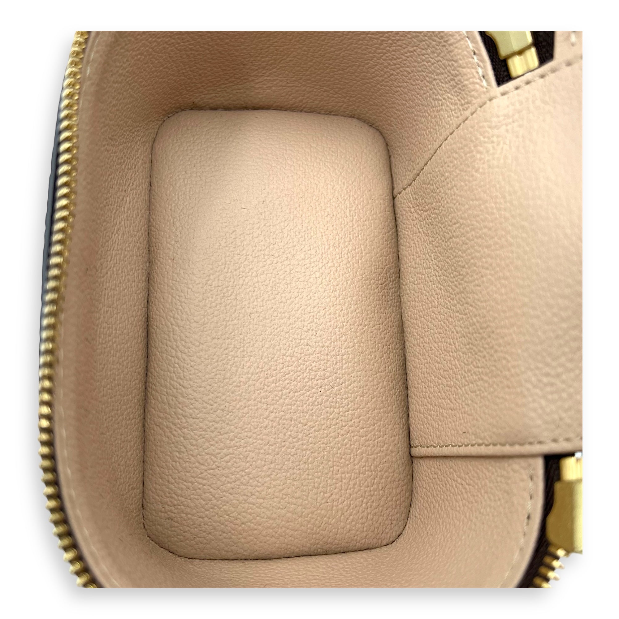 Nice Top Handle Bag Nano Brown in Monogram Coated Canvas, Gold hardware - Image 12