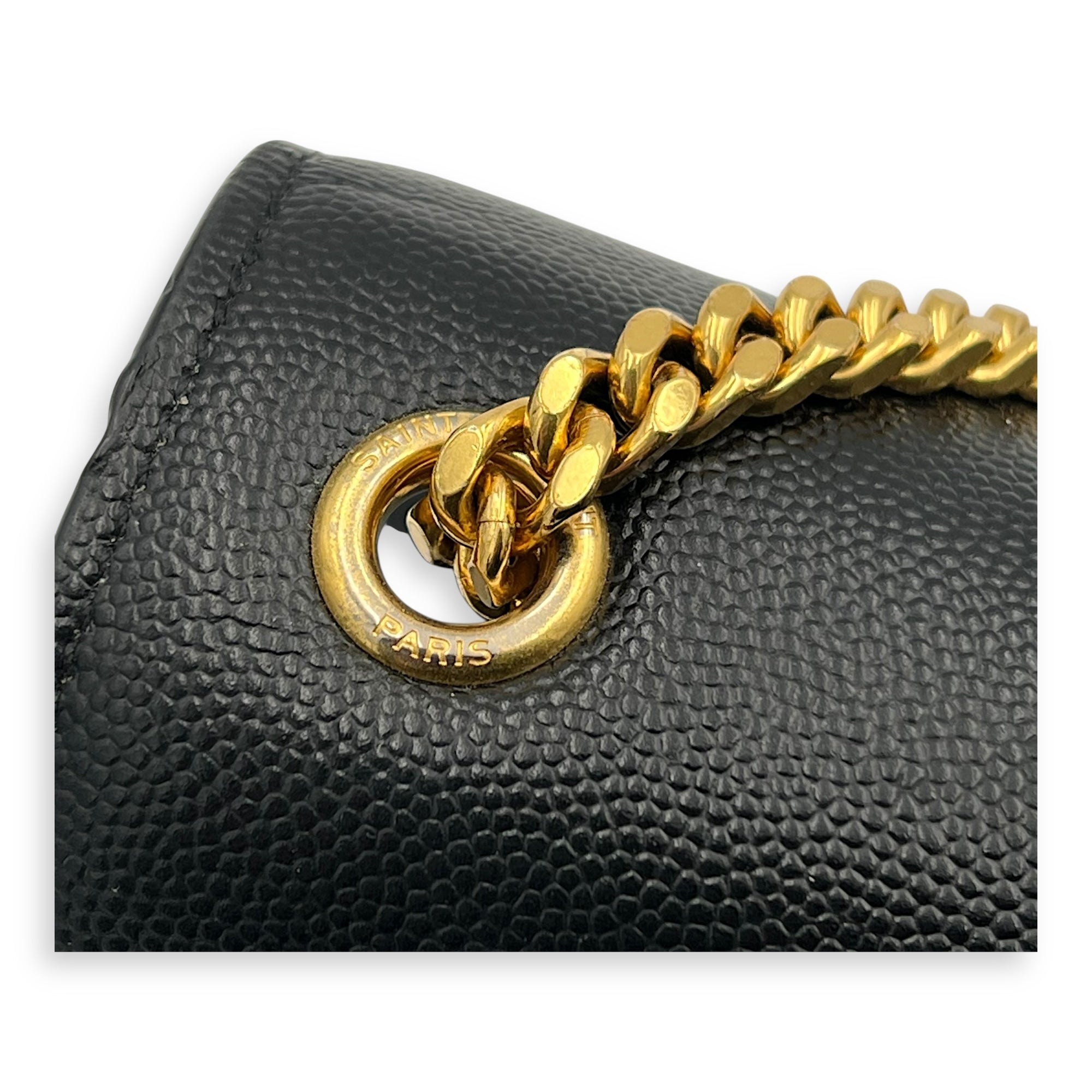 Kate Crossbody Bag Small Black in Caviar Leather, Gold hardware - Image 9
