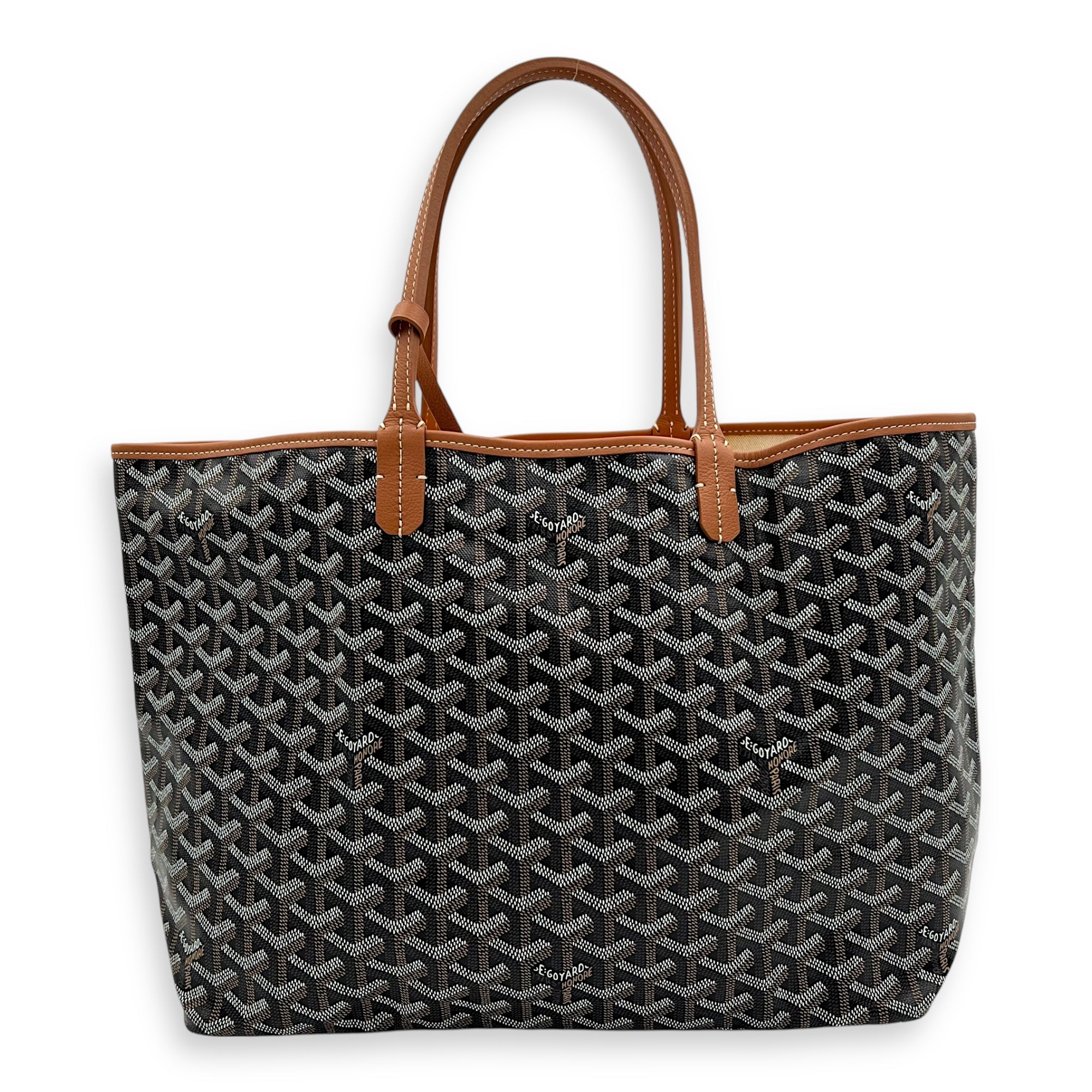 Saint Louis PM Brown Tote Bag in Coated Canvas, Silver hardware - Image 3