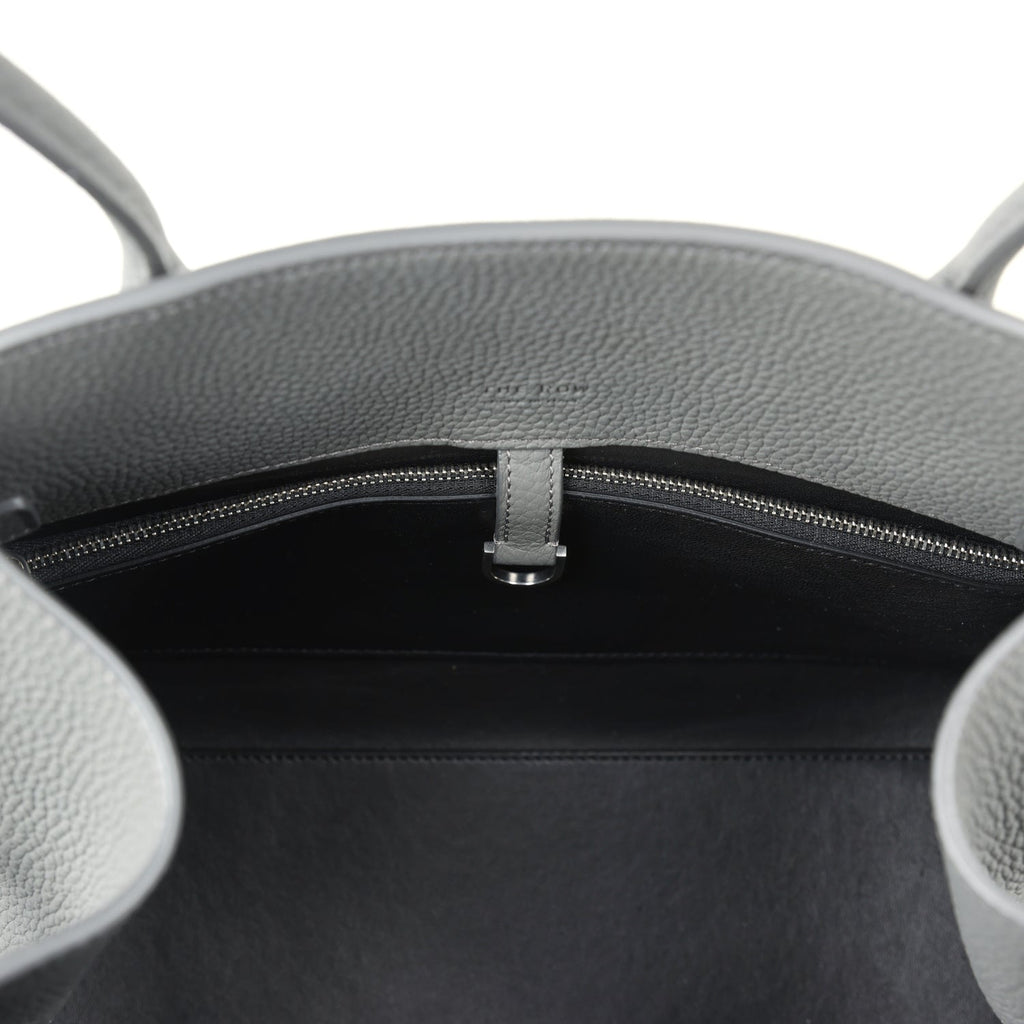 The Row Margaux Shoulder 12 Bag Timouse Grey Calfskin Silver Hardware - Image 11