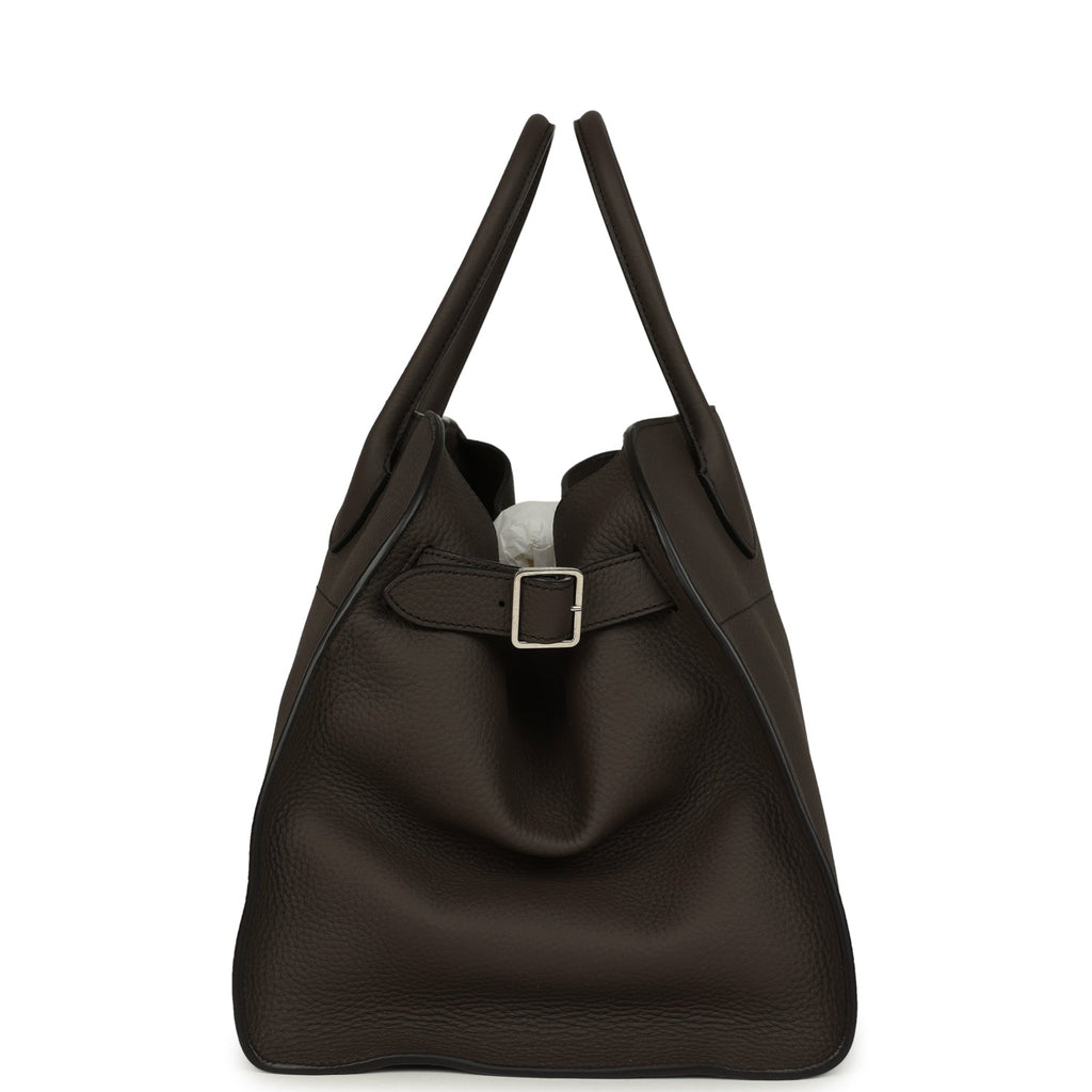 The Row Soft Margaux 15 Bag Mid Grey Calfskin Silver Hardware - Image 4