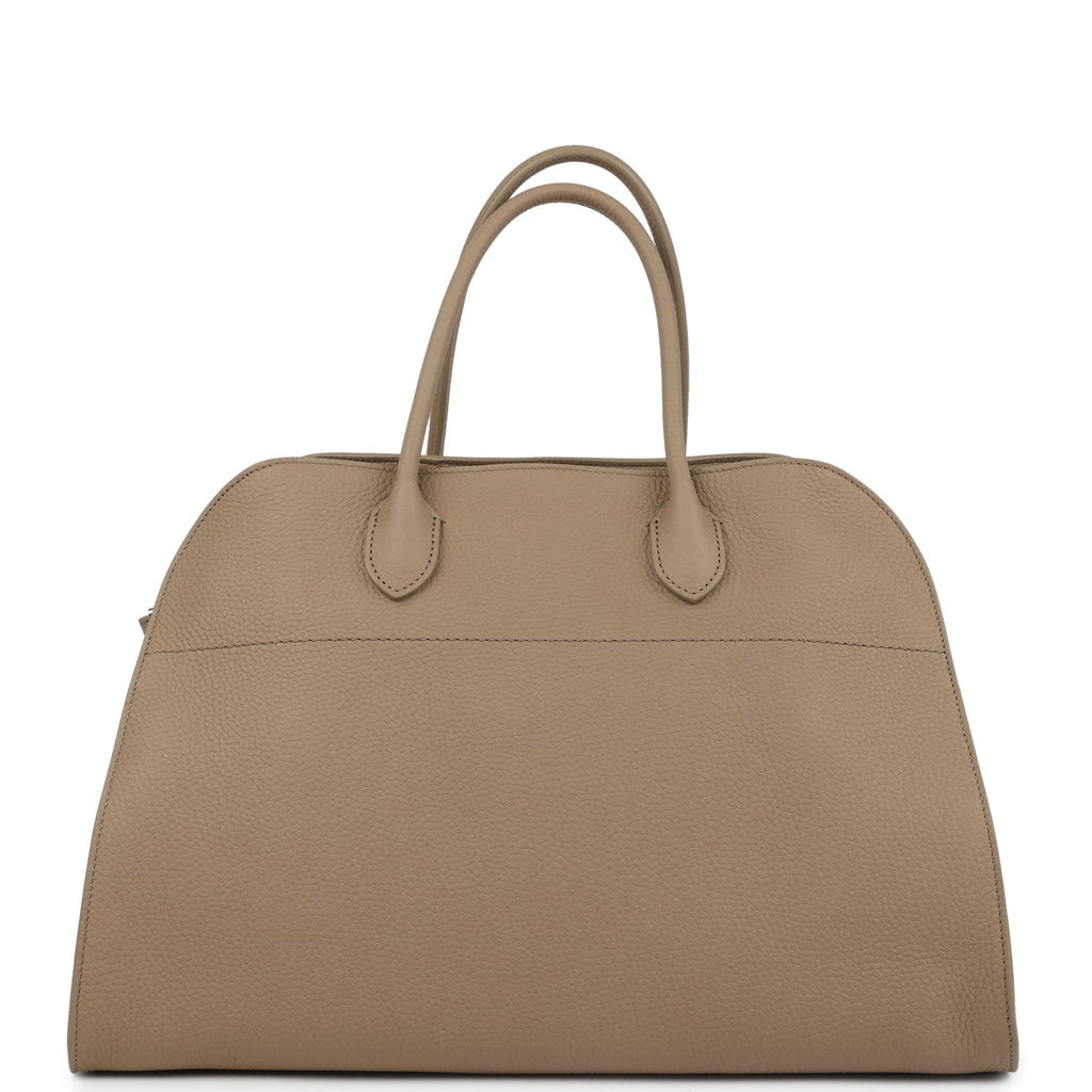 The Row Soft Margaux 15 Bag Dark Taupe Calfskin Silver Hardware - Image 5