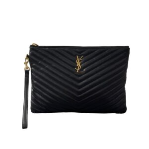 YSL Black Cassandre Medium Classic Clutch