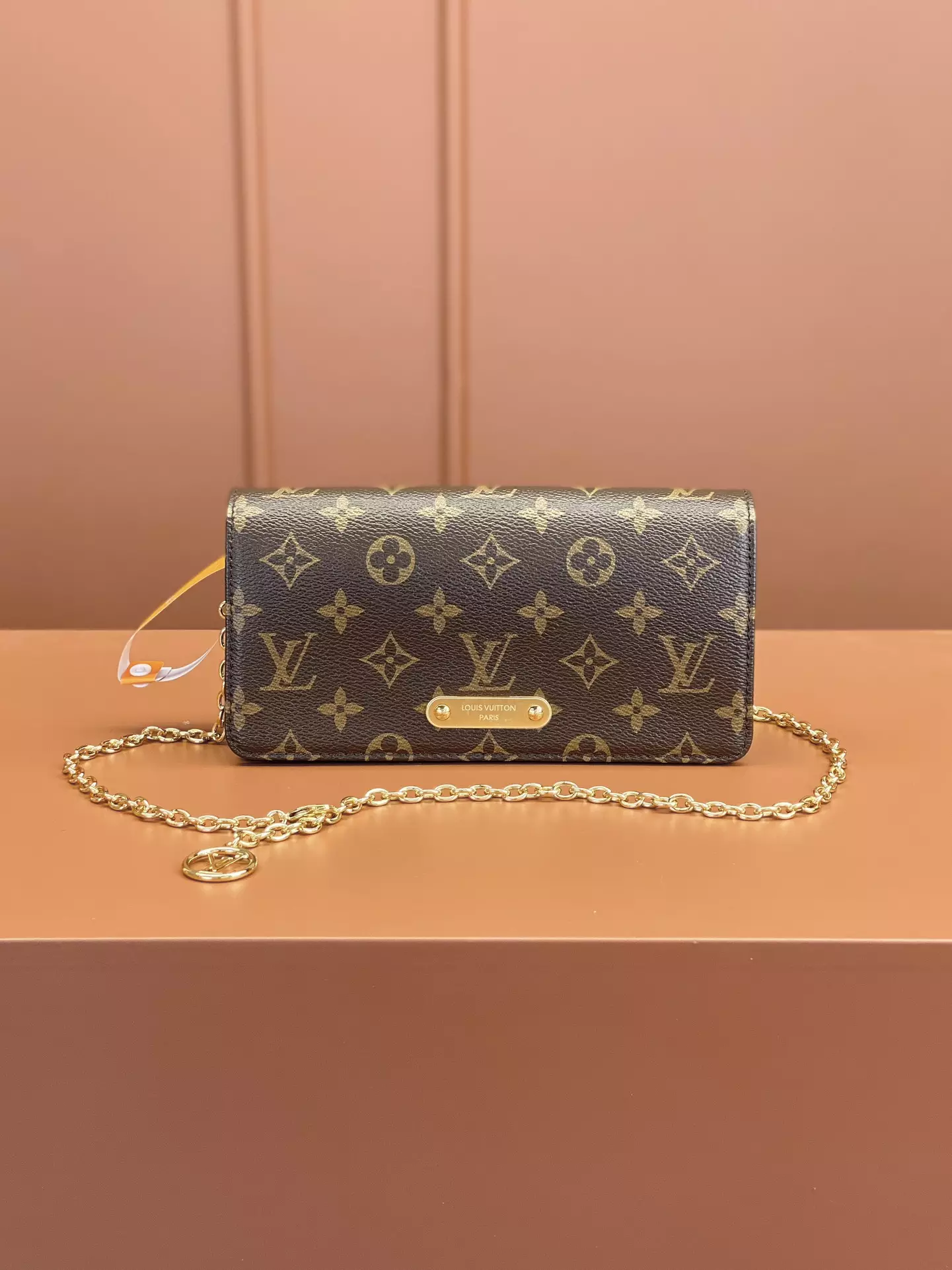 Lily Wallet On Chain Monogram Canvas Brown - Repbags.is - Image 3