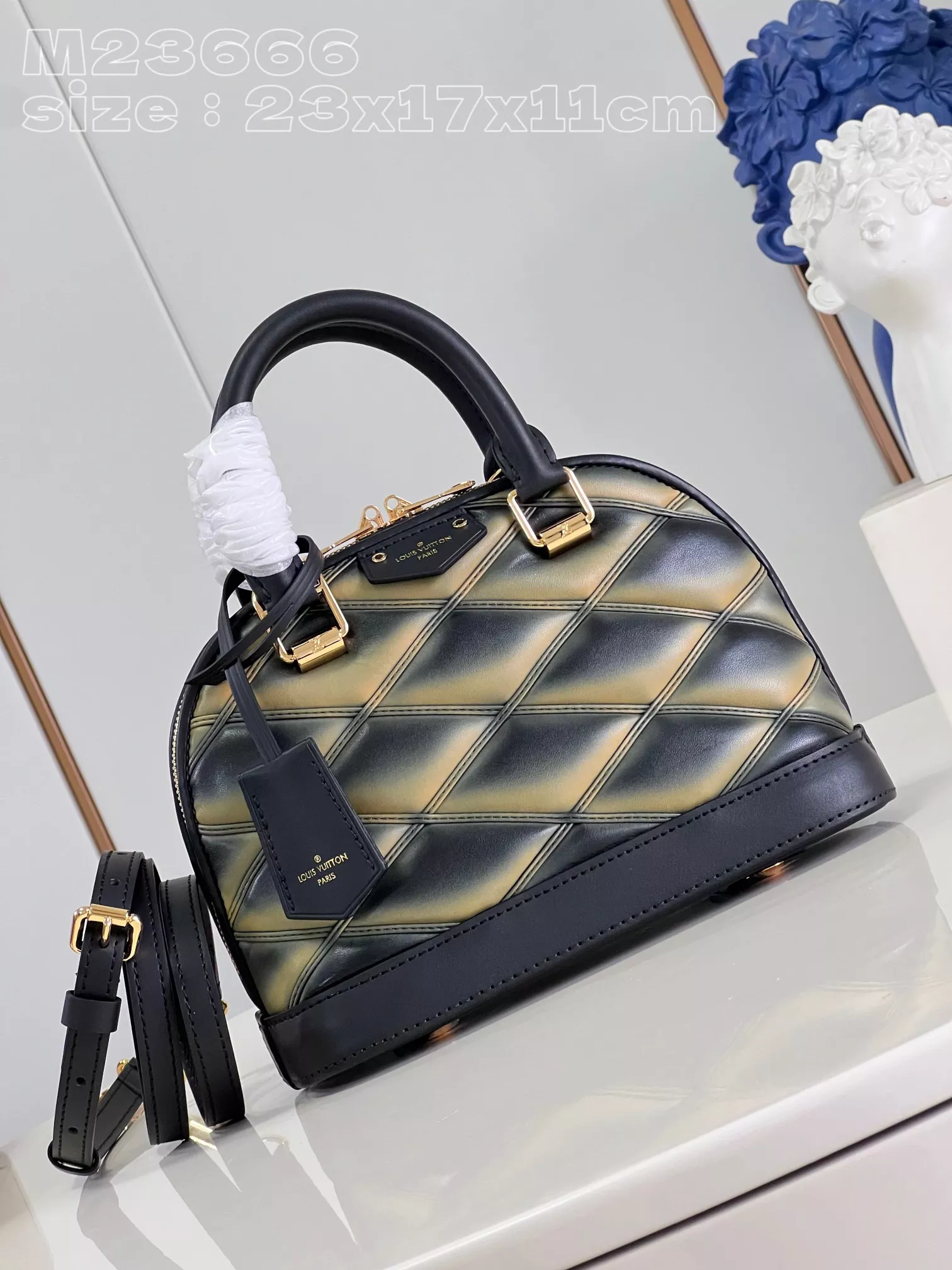 LV Quilted Alma BB Top-Handle Bag Black/Beige - ReplicaBags.is - Image 4