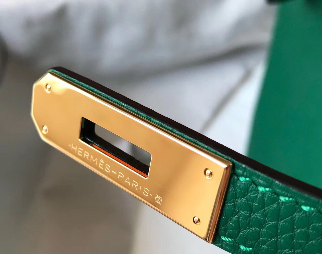 Hermes Birkin 30cm Bag In Vert Vertigo Clemence Leather GHW - Image 6