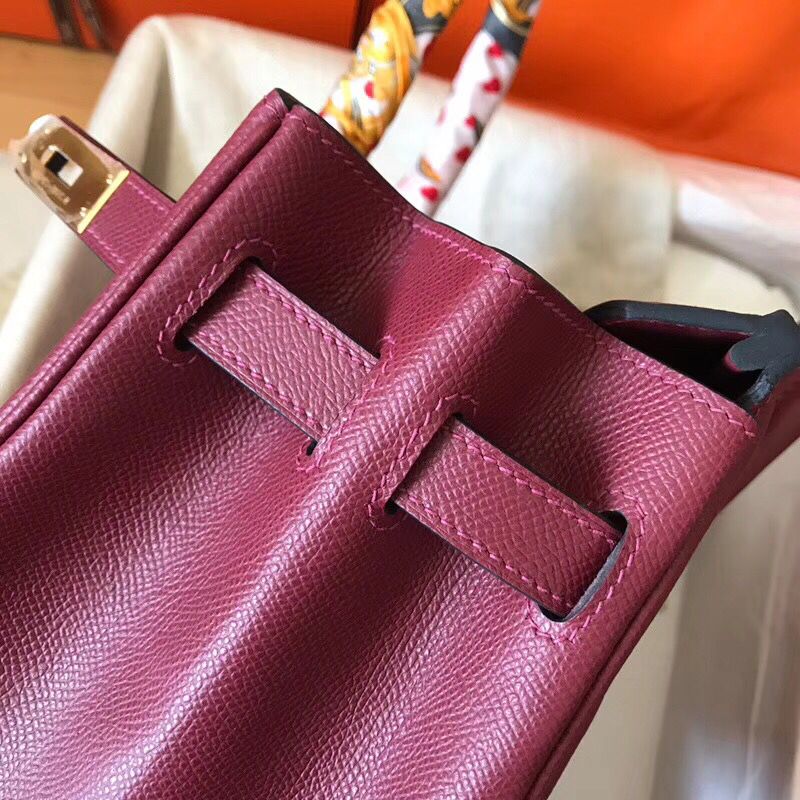 Hermes Birkin 30 Handmade Bag In Bordeaux Epsom Leather - Image 7