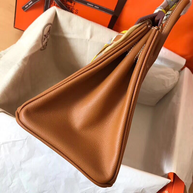 Hermes Birkin 30 Handmade Bag In Gold Epsom Leather - Image 9