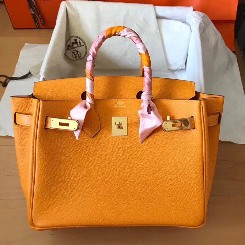 Hermes Birkin 30 Handmade Bag In Yellow Epsom Leather - Image 3