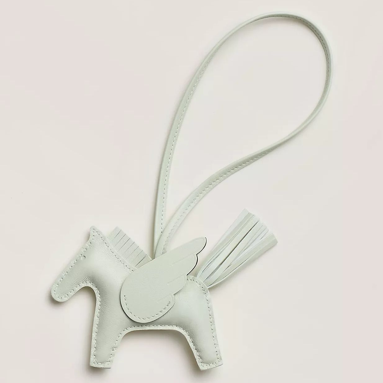 Hermes Rodeo Pegase PM Bag Charm in Vert Fizz Lambskin