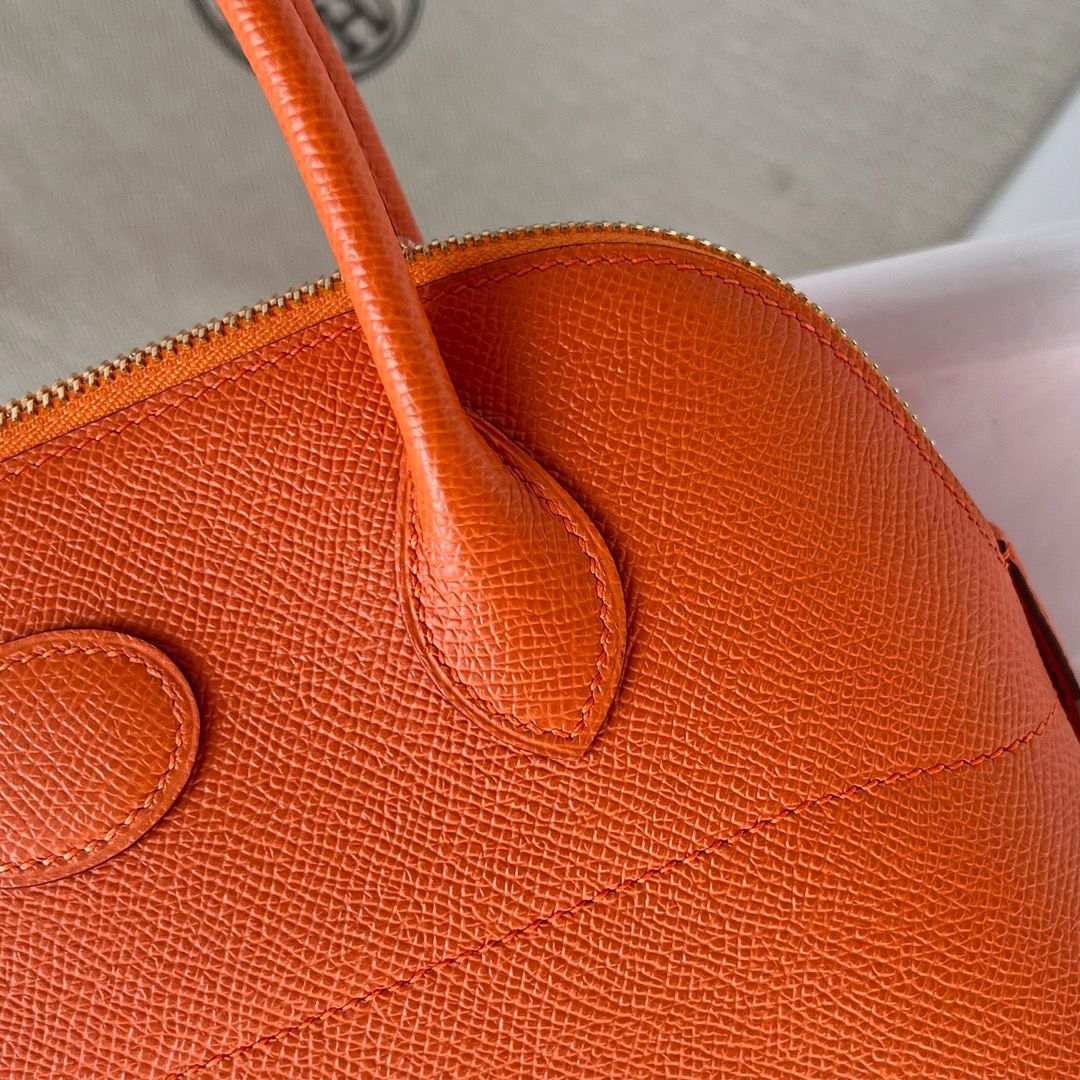 Hermes Bolide 1923 27 Handmade Bag In Orange Epsom Calfskin - Image 5