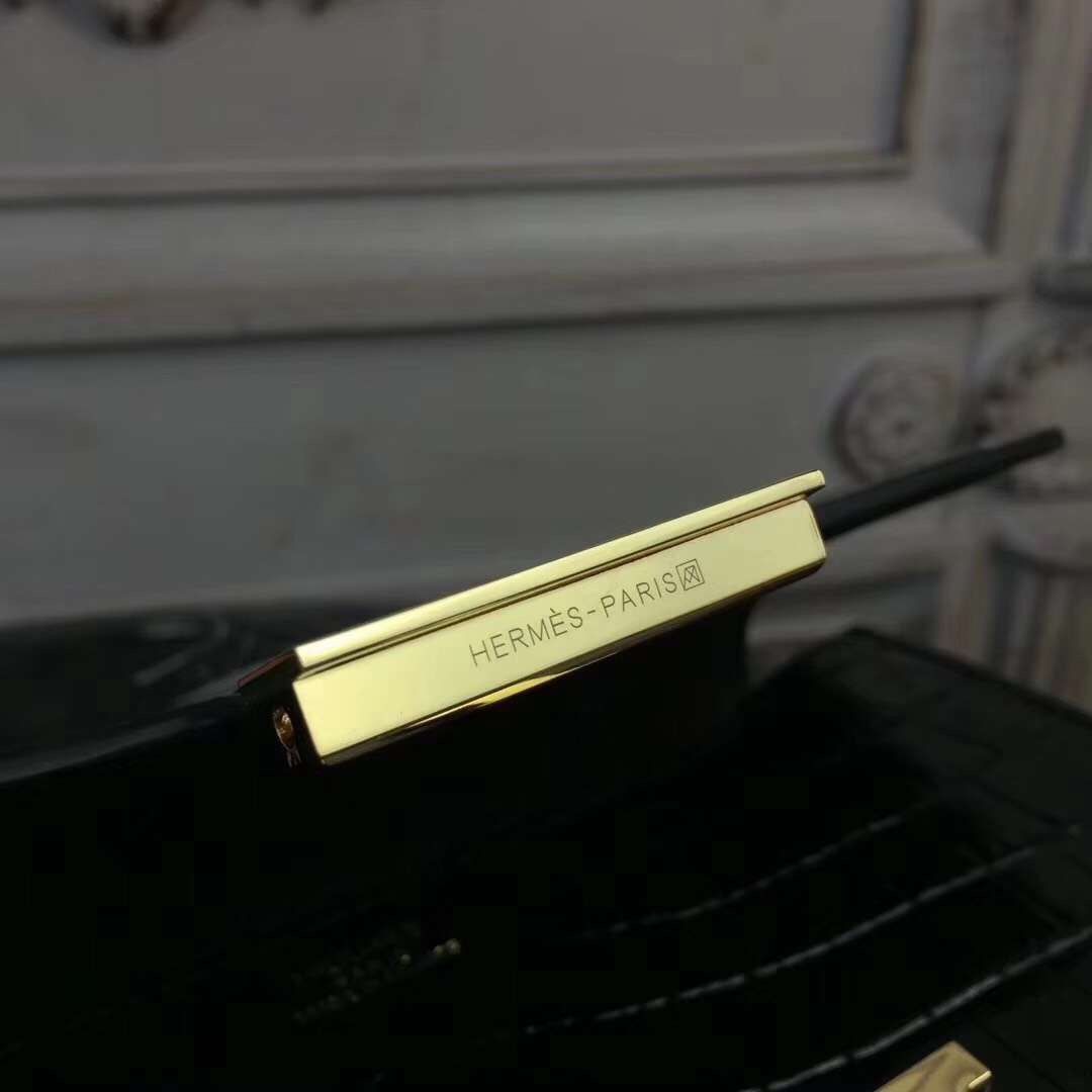 Hermes Black Constance MM 24cm Crocodile Bag - Image 7