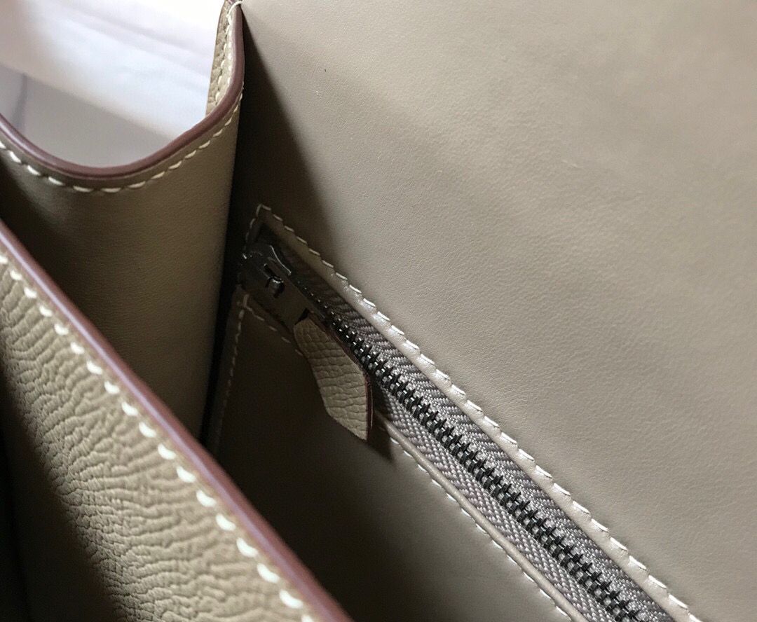 Hermes Grey Constance MM 24cm Epsom Leather Bag - Image 7