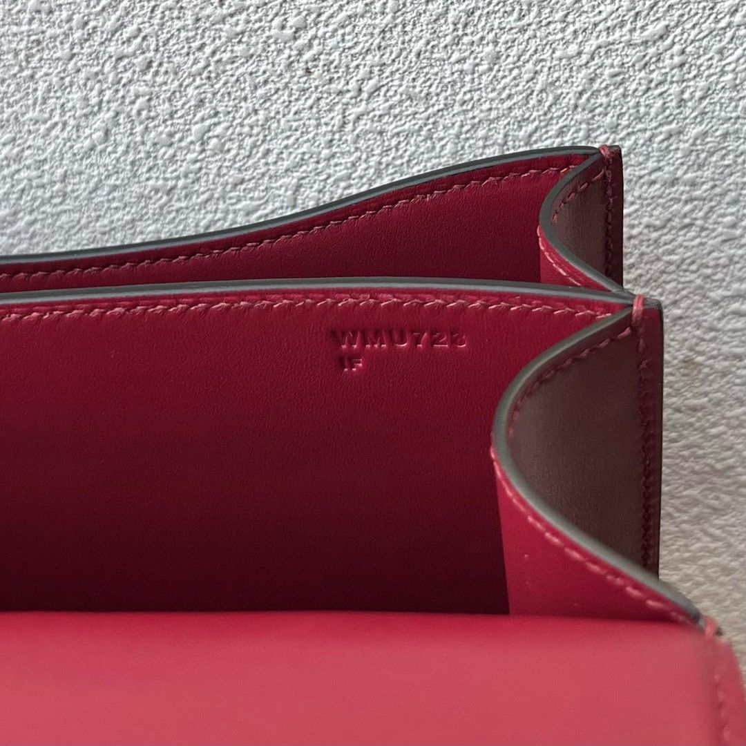 Hermes Constance Enamel 18 Handmade Bag in Rouge H Box Calfskin - Image 5