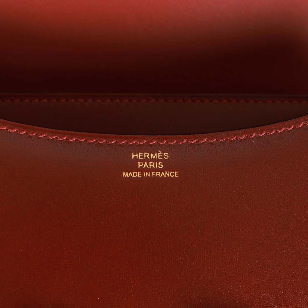 Hermes Constance Enamel 18 Handmade Bag in Rouge H Box Calfskin - Image 10