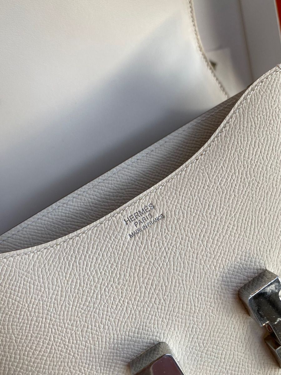 Hermes Constance 18 Handmade Bag In Craie Epsom Calfskin - Image 8