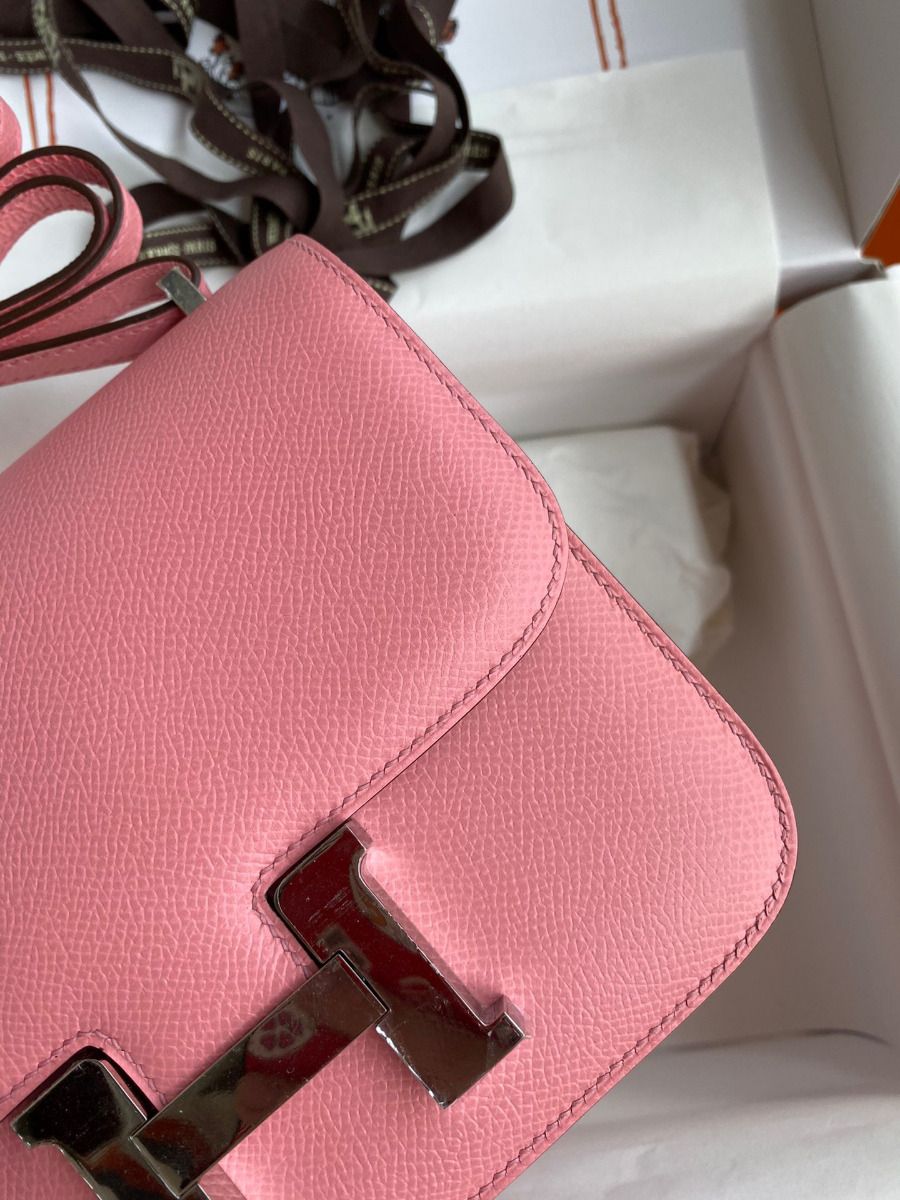 Hermes Constance 18 Handmade Bag In Rose Confetti Epsom Calfskin - Image 5