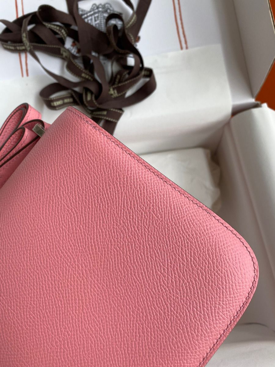 Hermes Constance 18 Handmade Bag In Rose Confetti Epsom Calfskin - Image 6