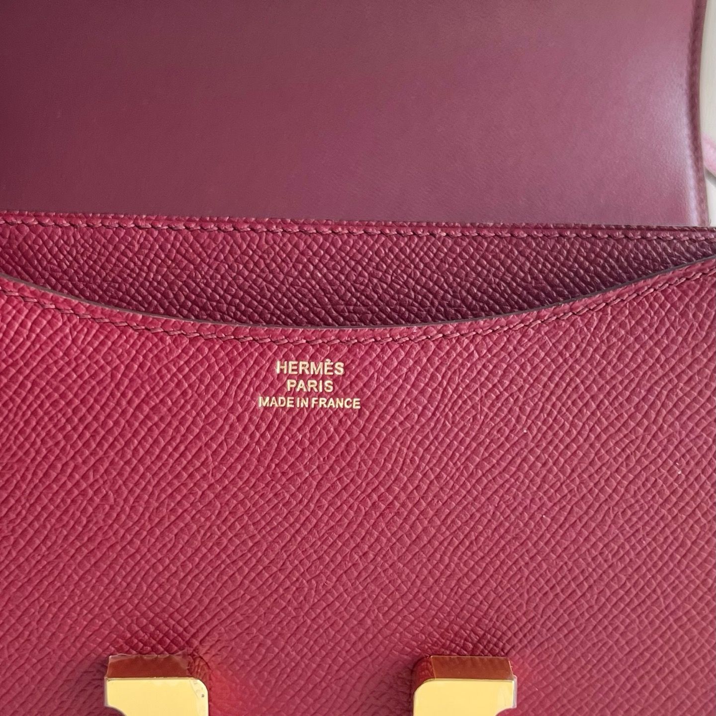 Hermes Constance 18 Handmade Bag in Rouge Grenat Epsom Calfskin - Image 9