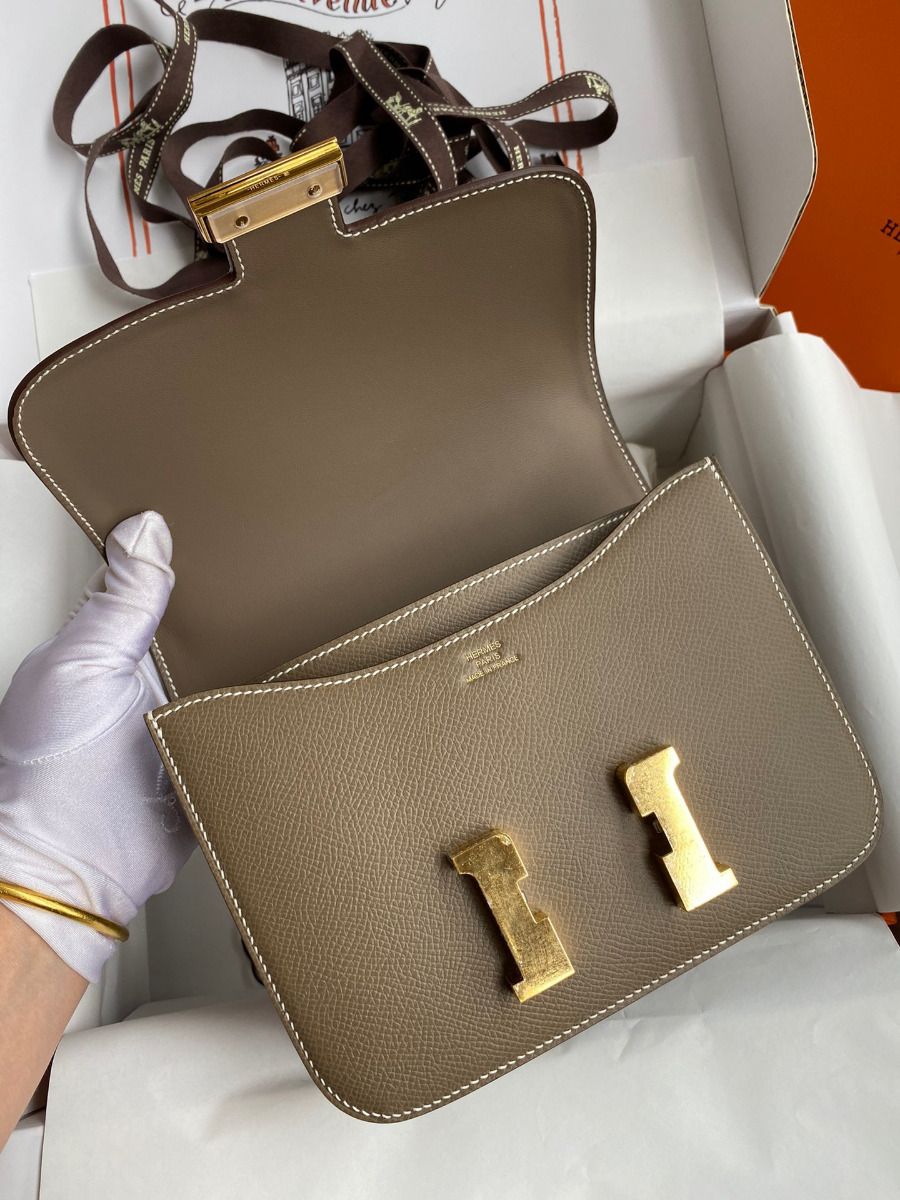 Hermes Constance 18 Handmade Bag In Tanpe Epsom Calfskin - Image 9
