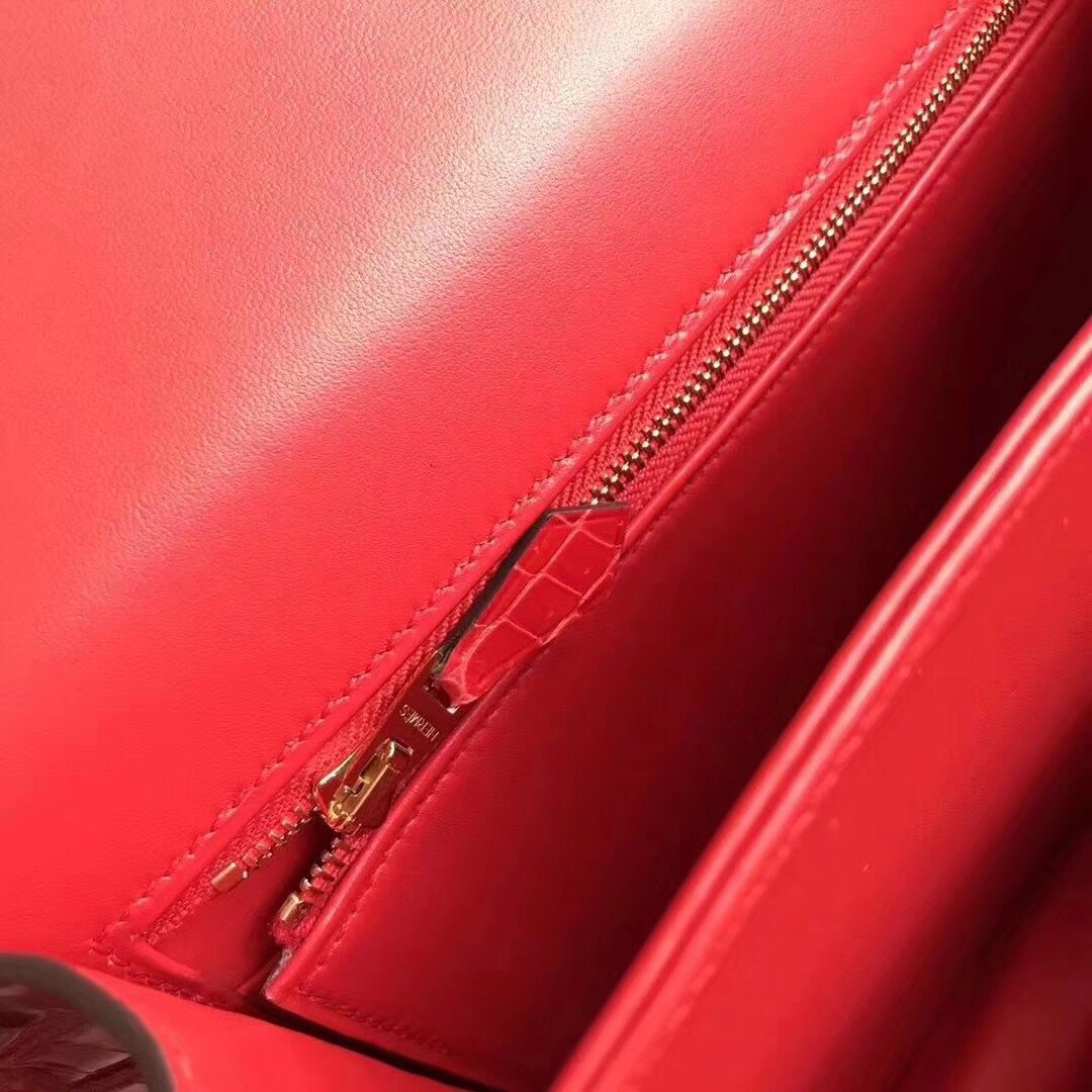 Hermes Constance 24 Handmade Bag In Braise Niloticus Crocodile - Image 4